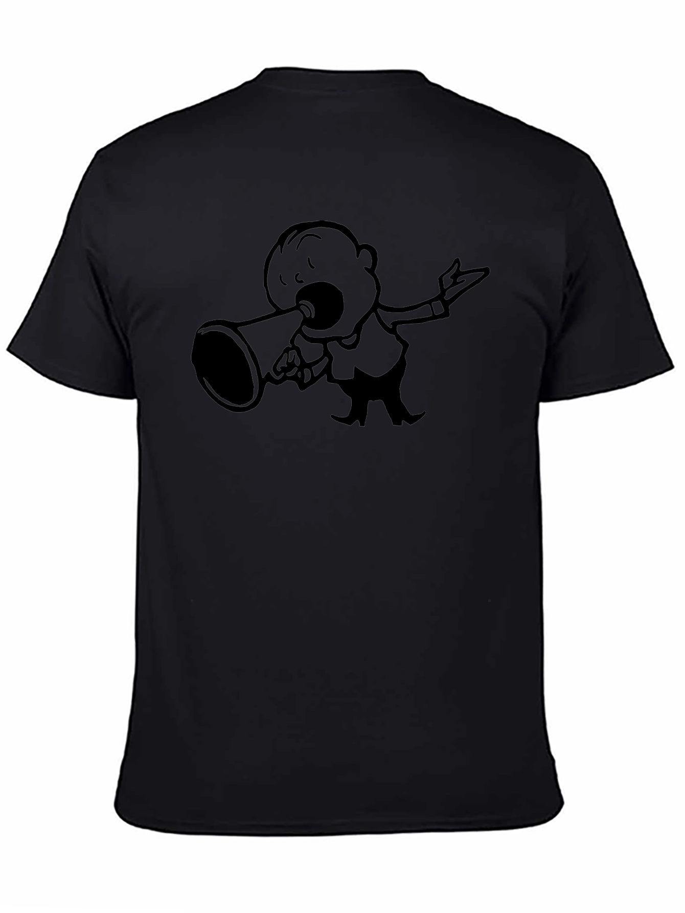 Cartoon Speaker Black T-Shirt