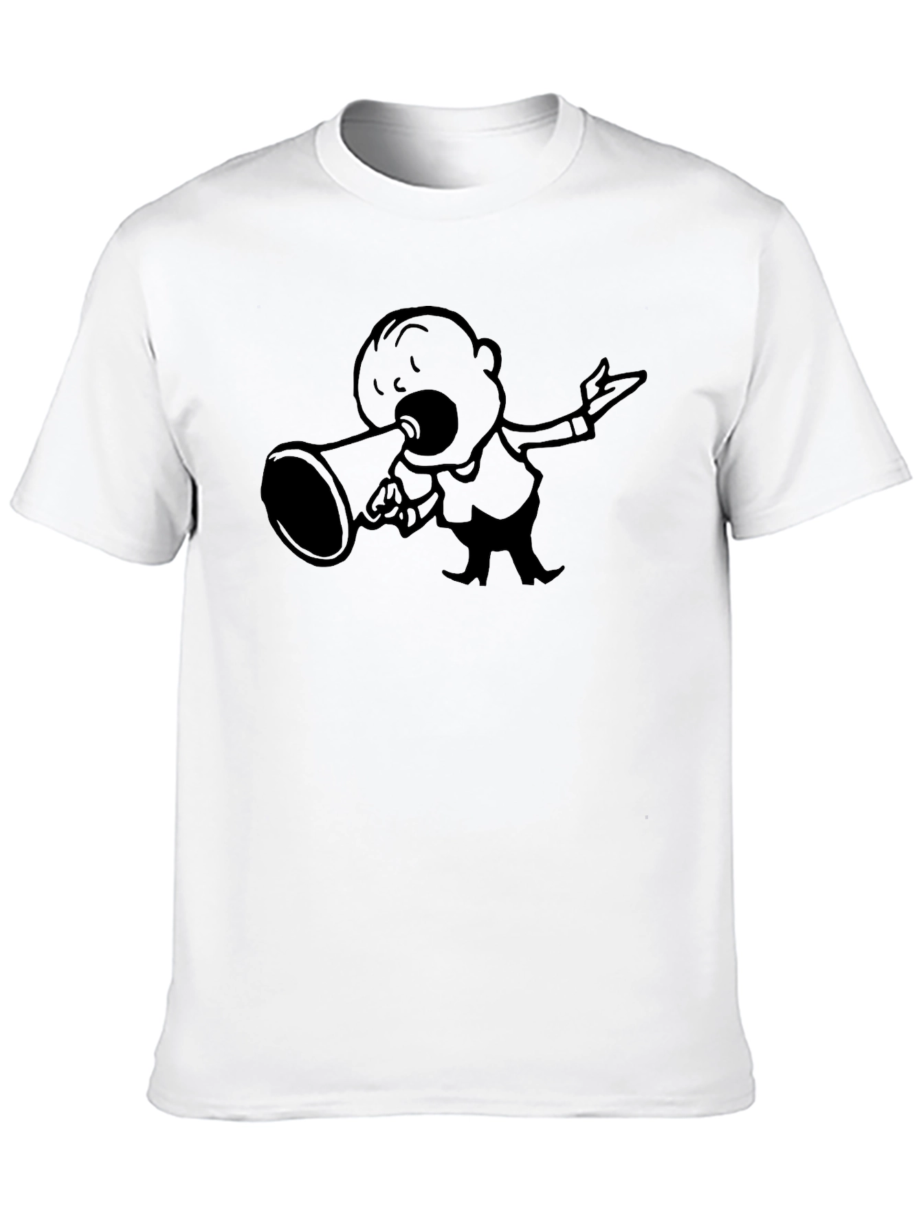 Cartoon Speaker Black T-Shirt