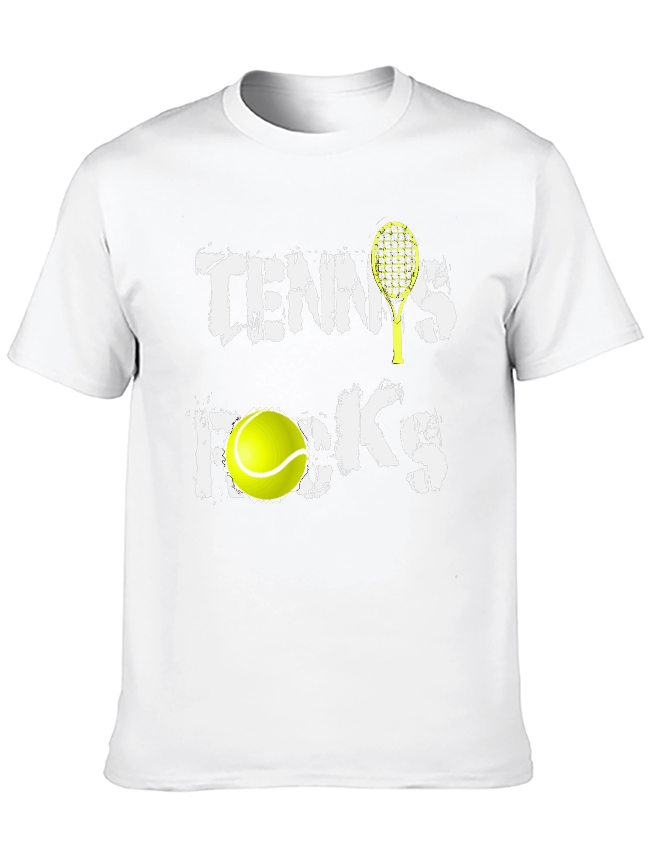 Tennis Rocks Graphic Tee - Black Cotton Blend