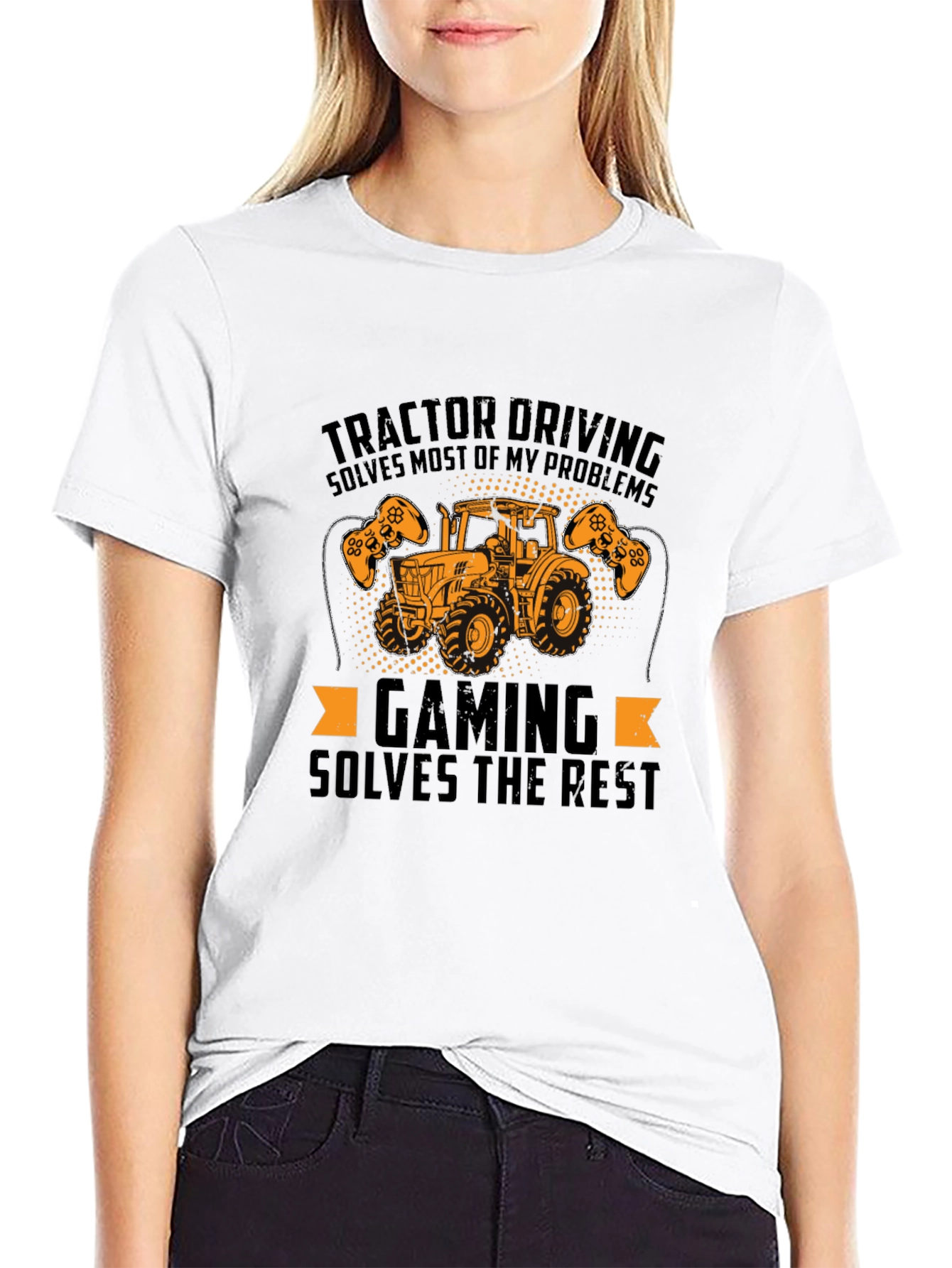 Tractor Driving & Gaming Mens T-Shirt