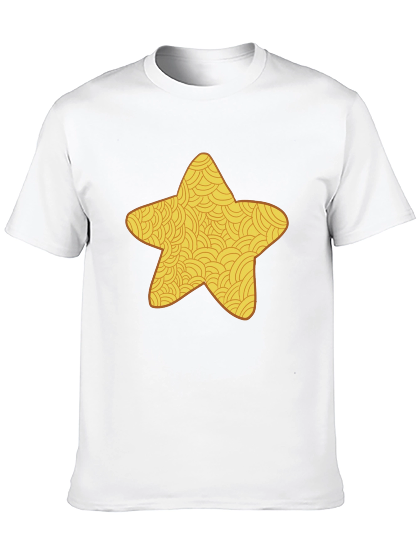 Star Pattern Black T-Shirt