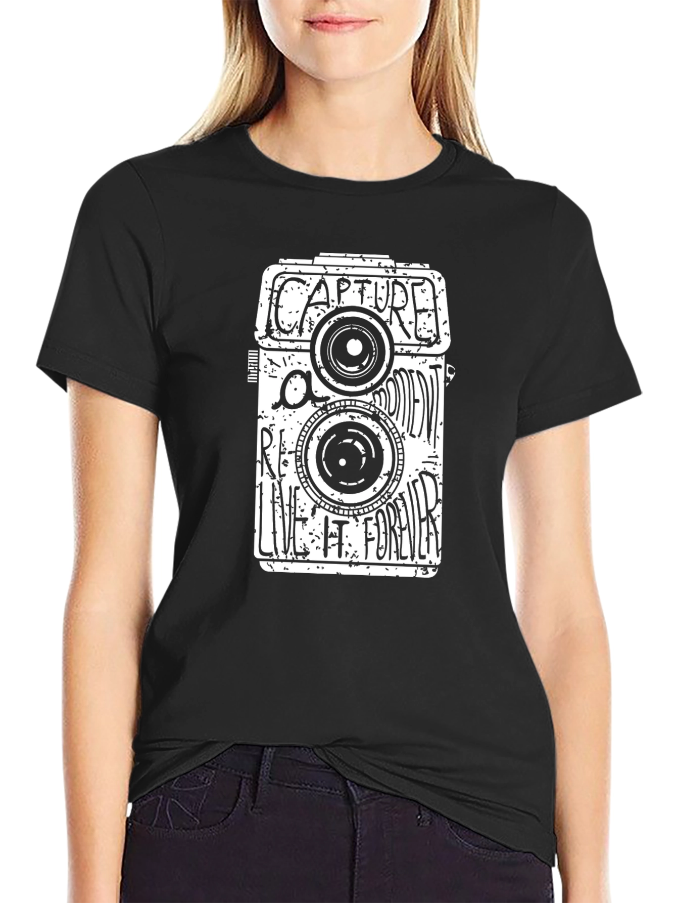Retro Camera Graphic T-Shirt - Capture the Moment