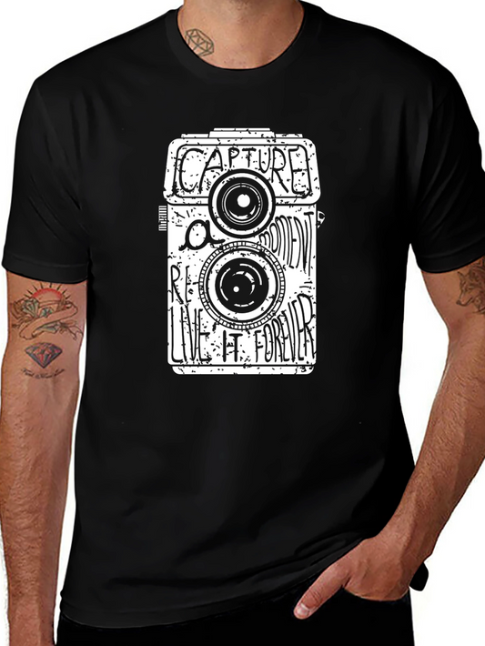 Retro Camera Graphic T-Shirt - Capture the Moment