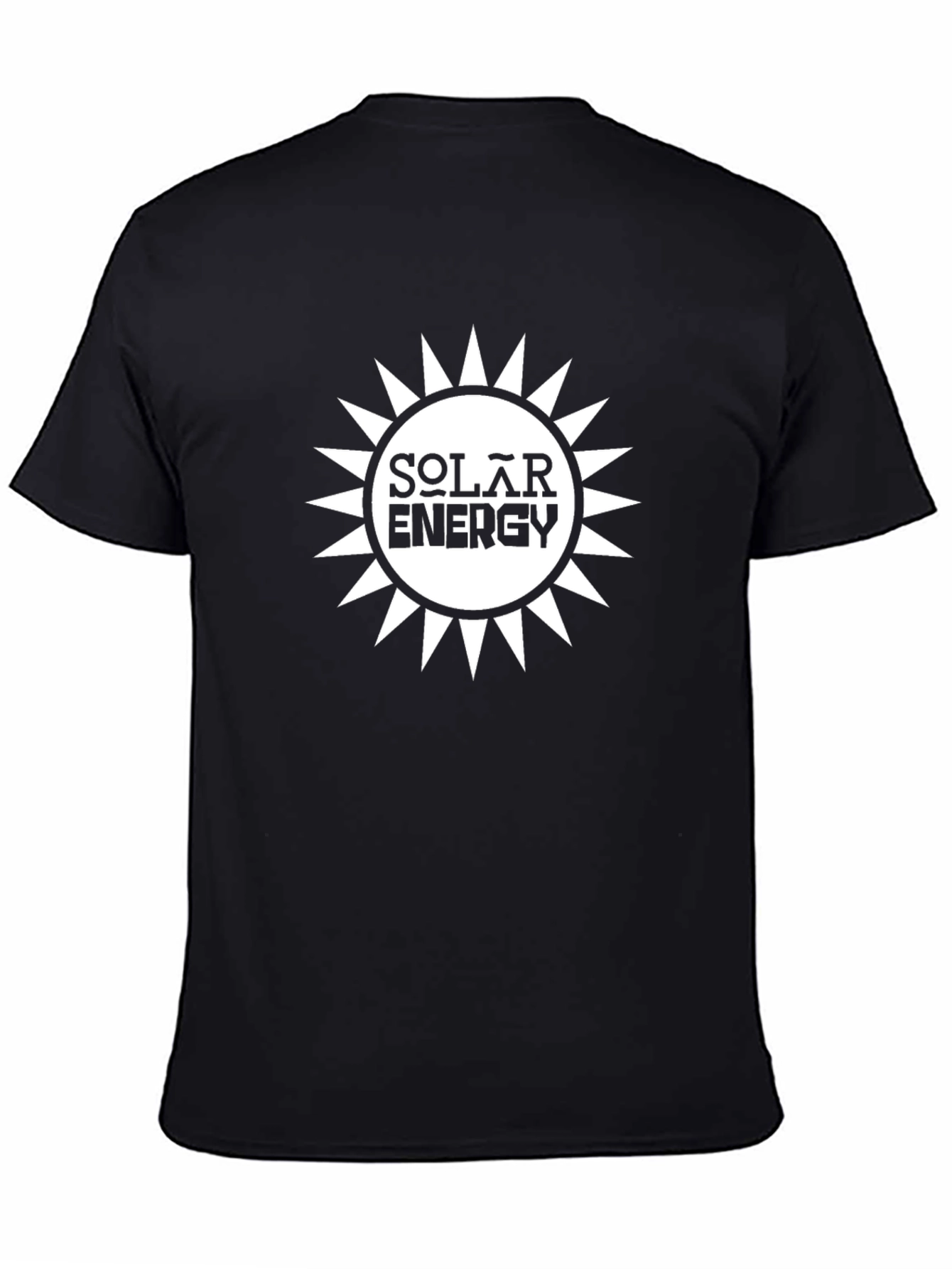 Solar Energy Graphic Tee - Black Cotton T-Shirt