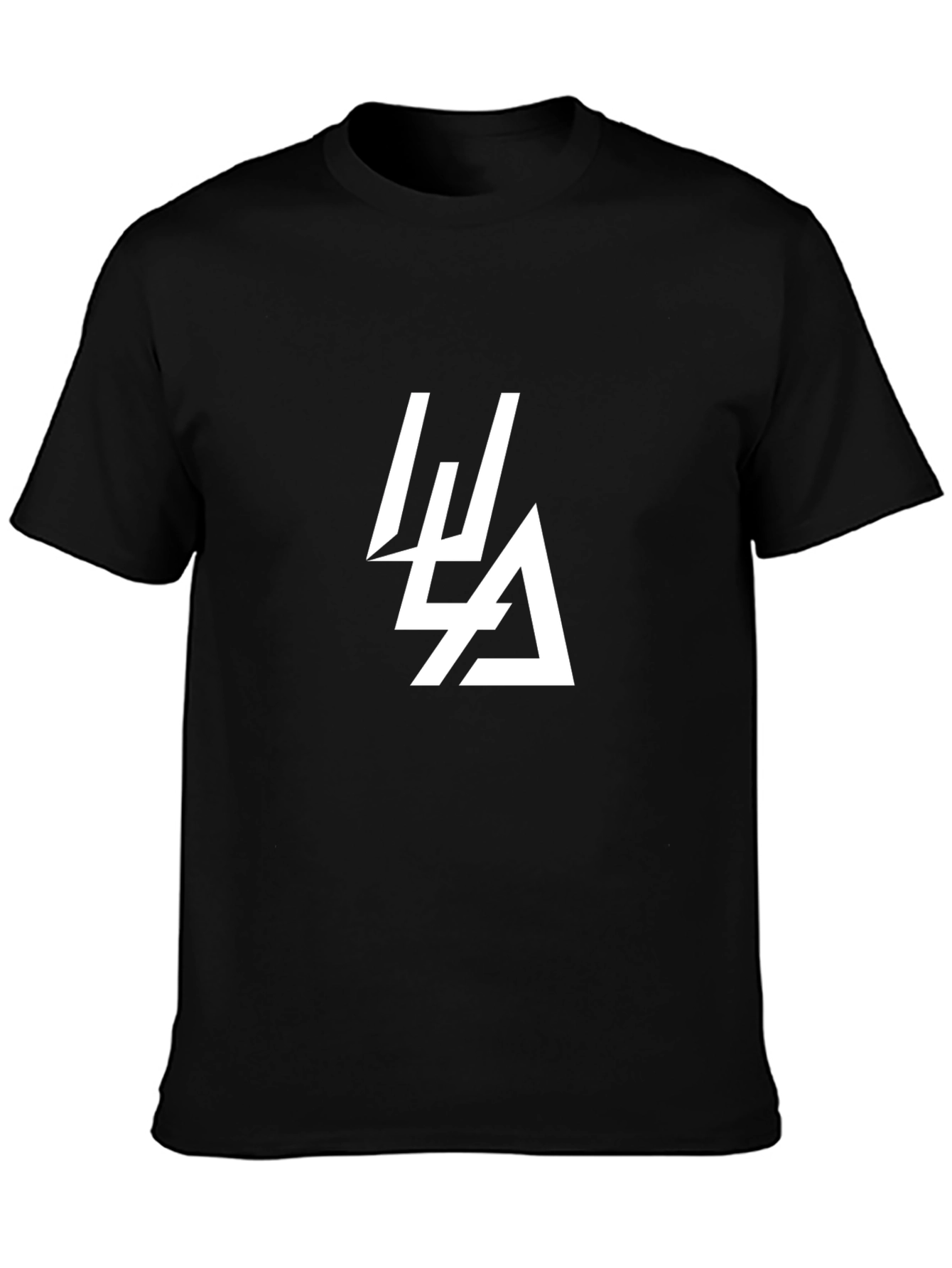 Black T-Shirt with Abstract White Graphic