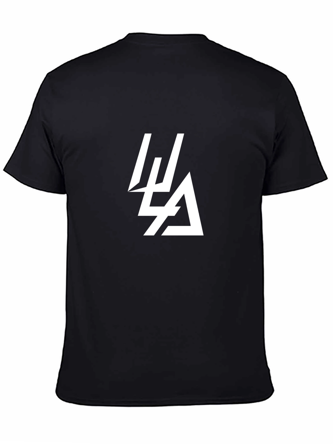 Black T-Shirt with Abstract White Graphic