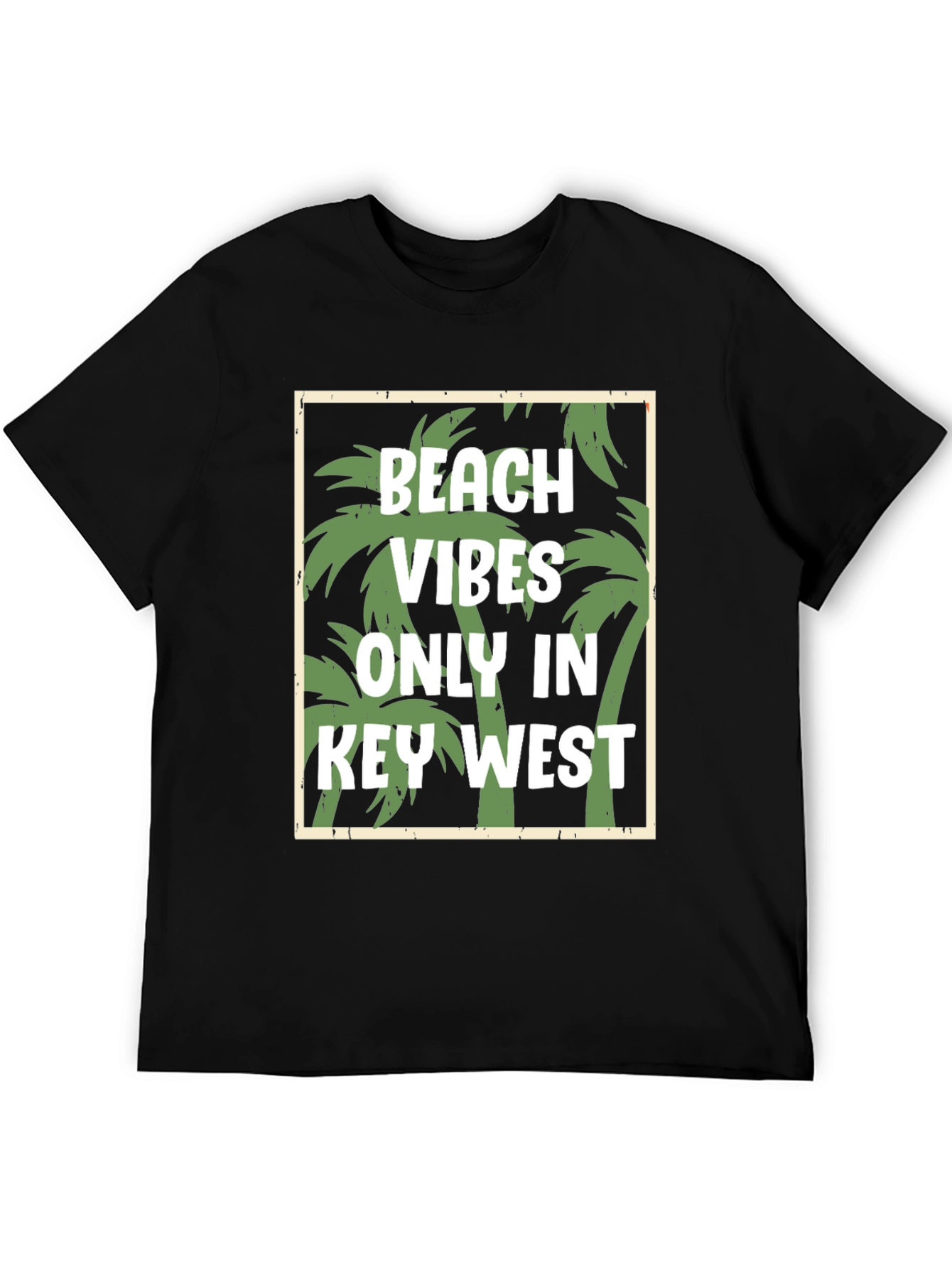 Beach Vibes Only In Key West Black T-Shirt