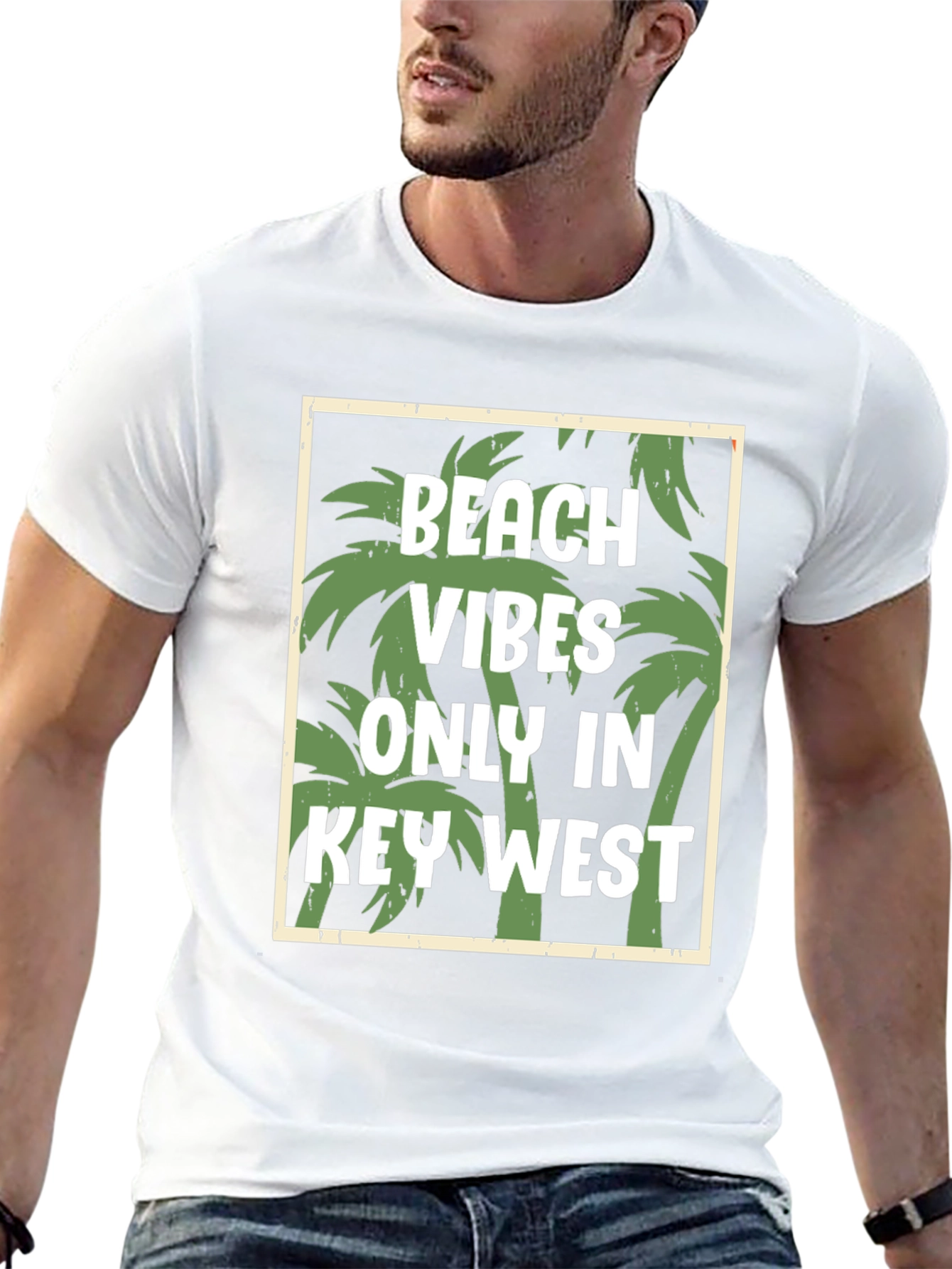 Beach Vibes Only In Key West Black T-Shirt