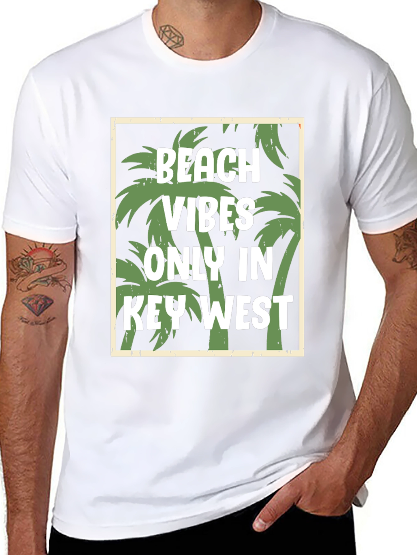 Beach Vibes Only In Key West Black T-Shirt