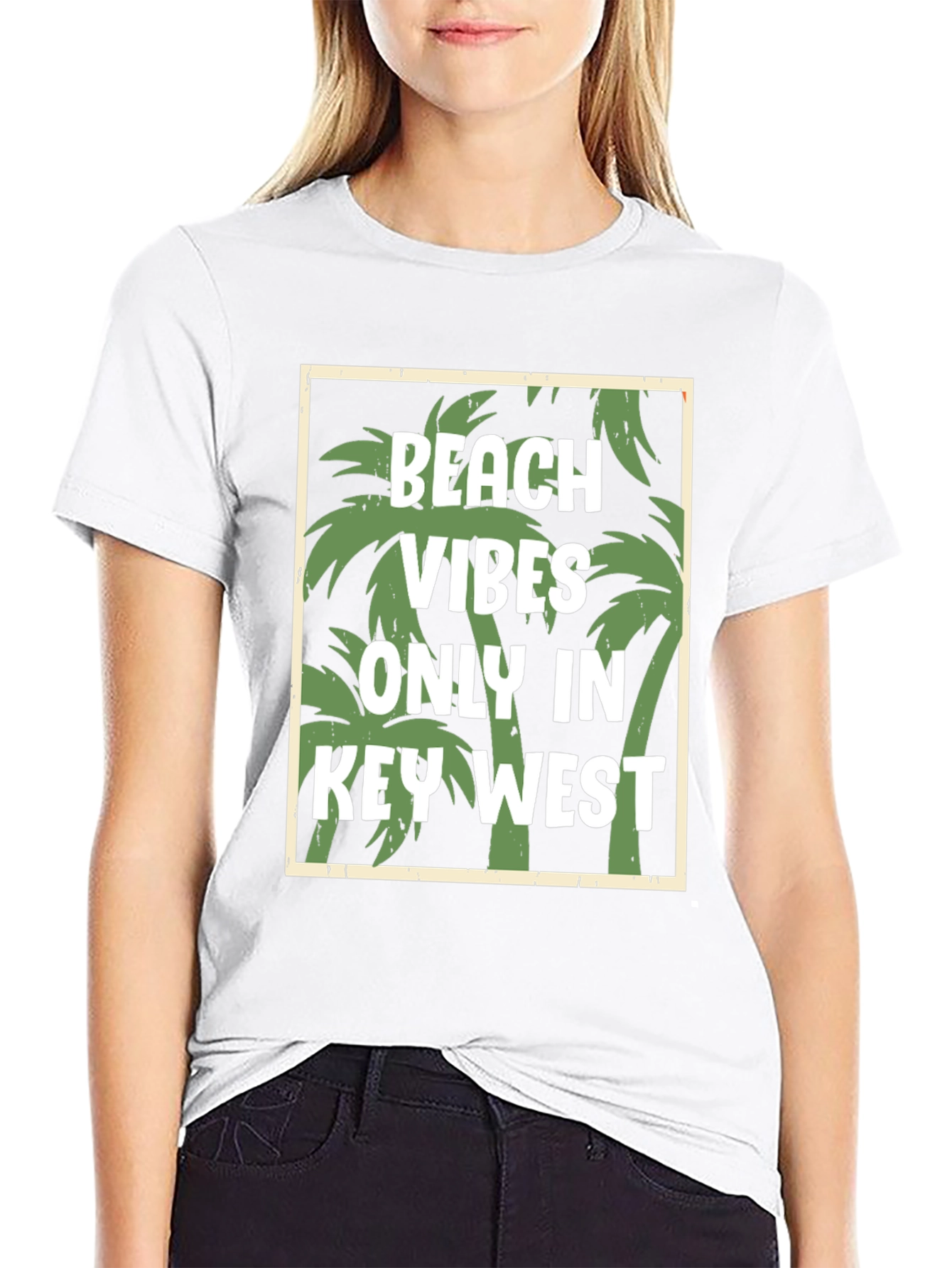 Beach Vibes Only In Key West Black T-Shirt