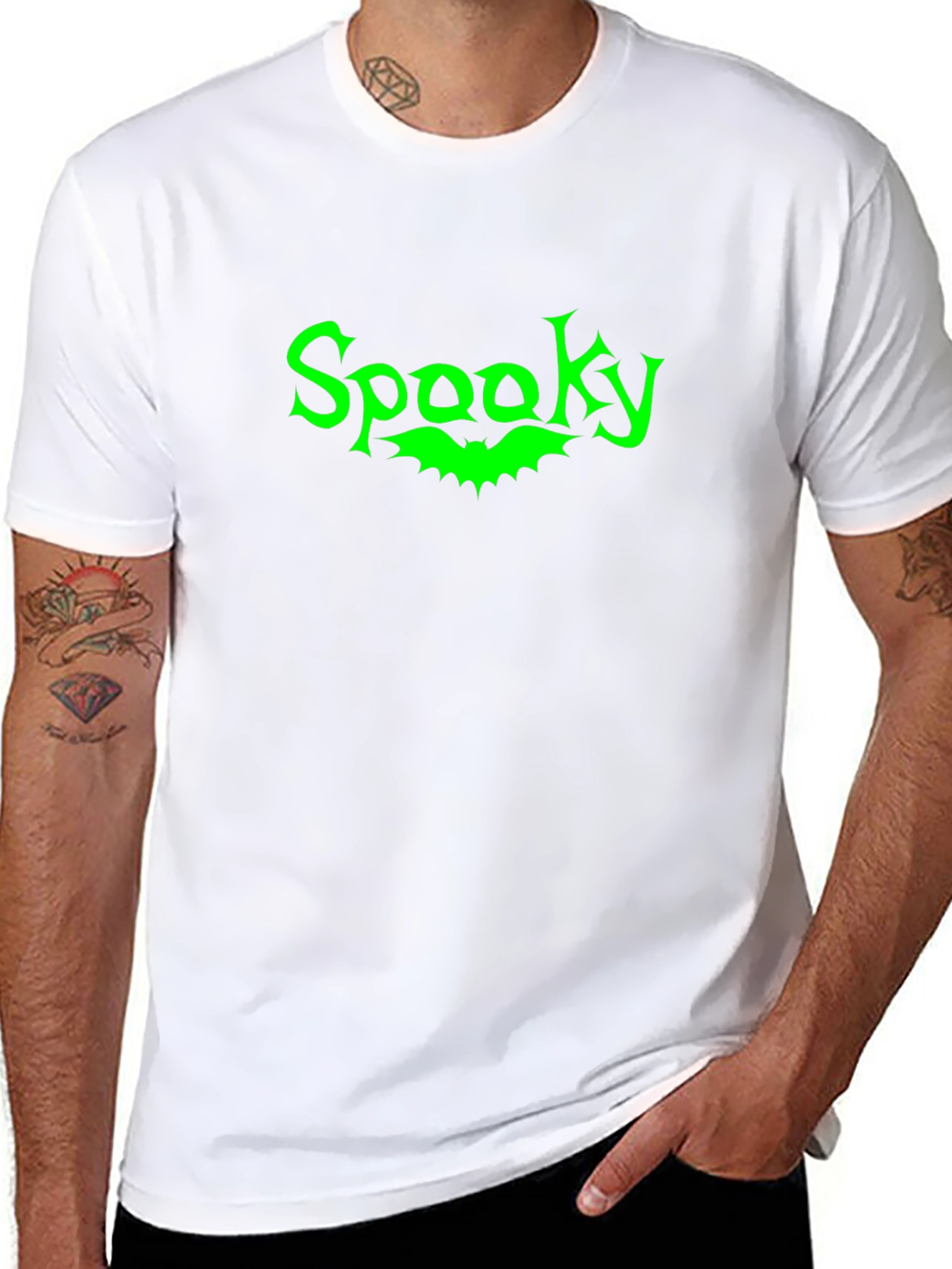 Spooky Bat Graphic Tee - Halloween Apparel