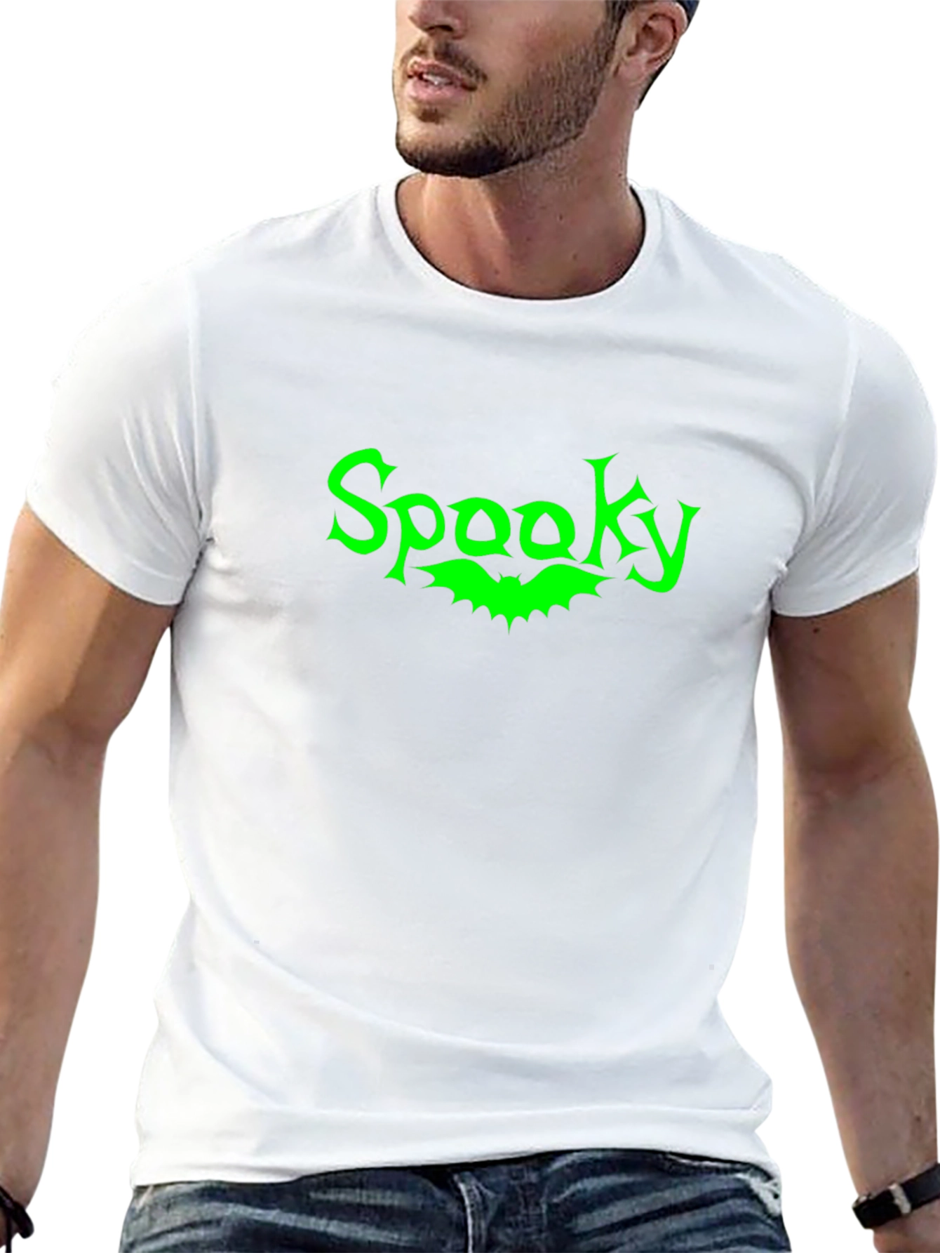 Spooky Bat Graphic Tee - Halloween Apparel