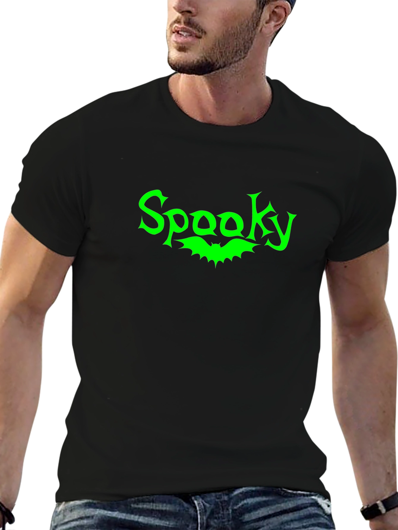 Spooky Bat Graphic Tee - Halloween Apparel