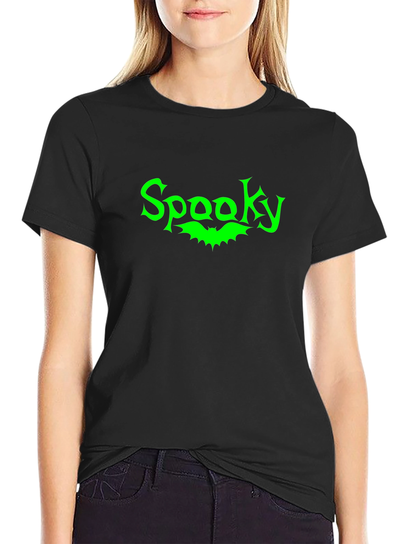 Spooky Bat Graphic Tee - Halloween Apparel