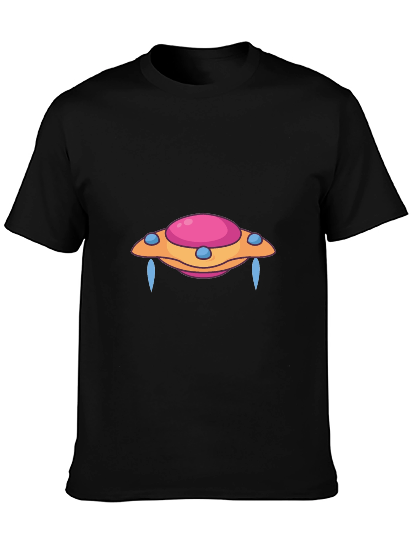 UFO Graphic Tee - Black Cotton Blend