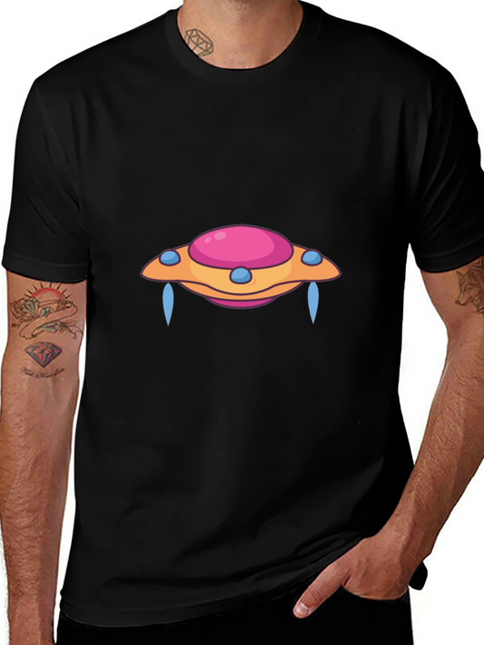 UFO Graphic Tee - Black Cotton Blend