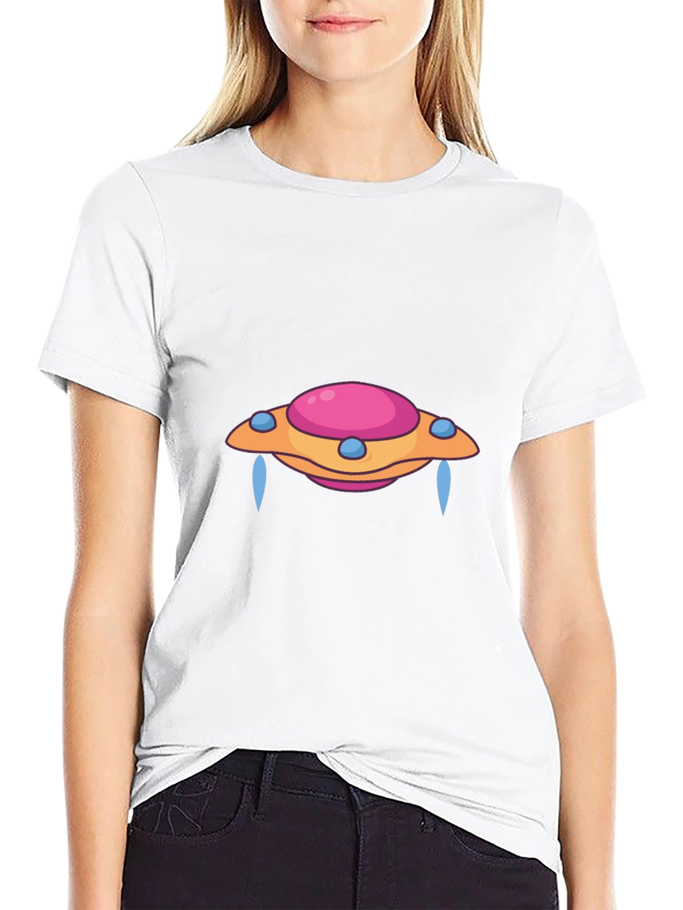 UFO Graphic Tee - Black Cotton Blend