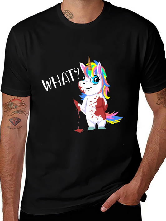Unicorn Graphic T-Shirt - Funny Bloody Design