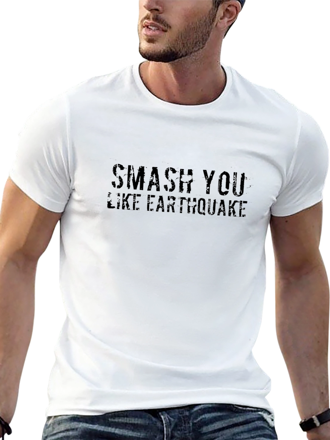 Smash You Like Earthquake Black T-Shirt
