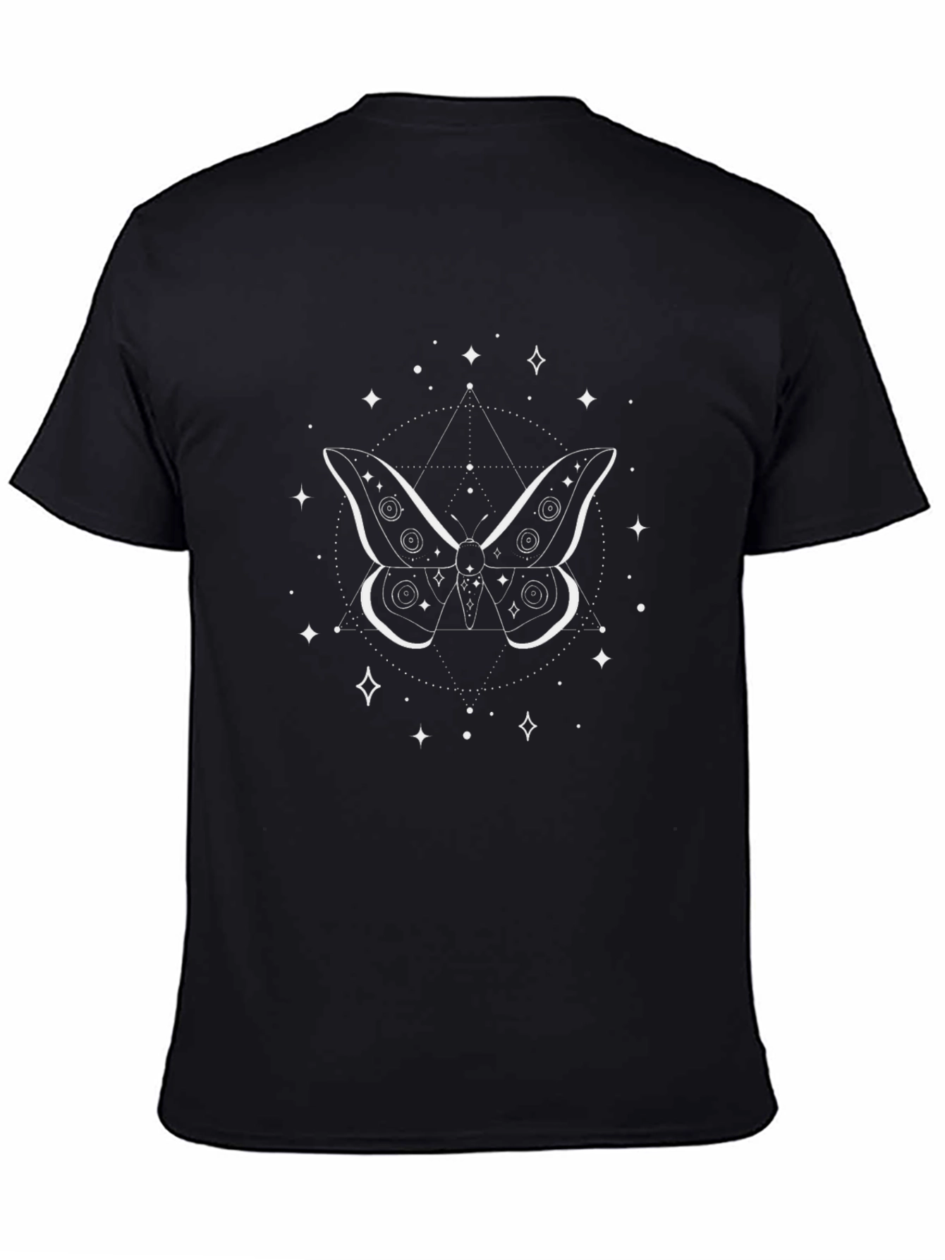 Black Moth Graphic Tee - Celestial Style