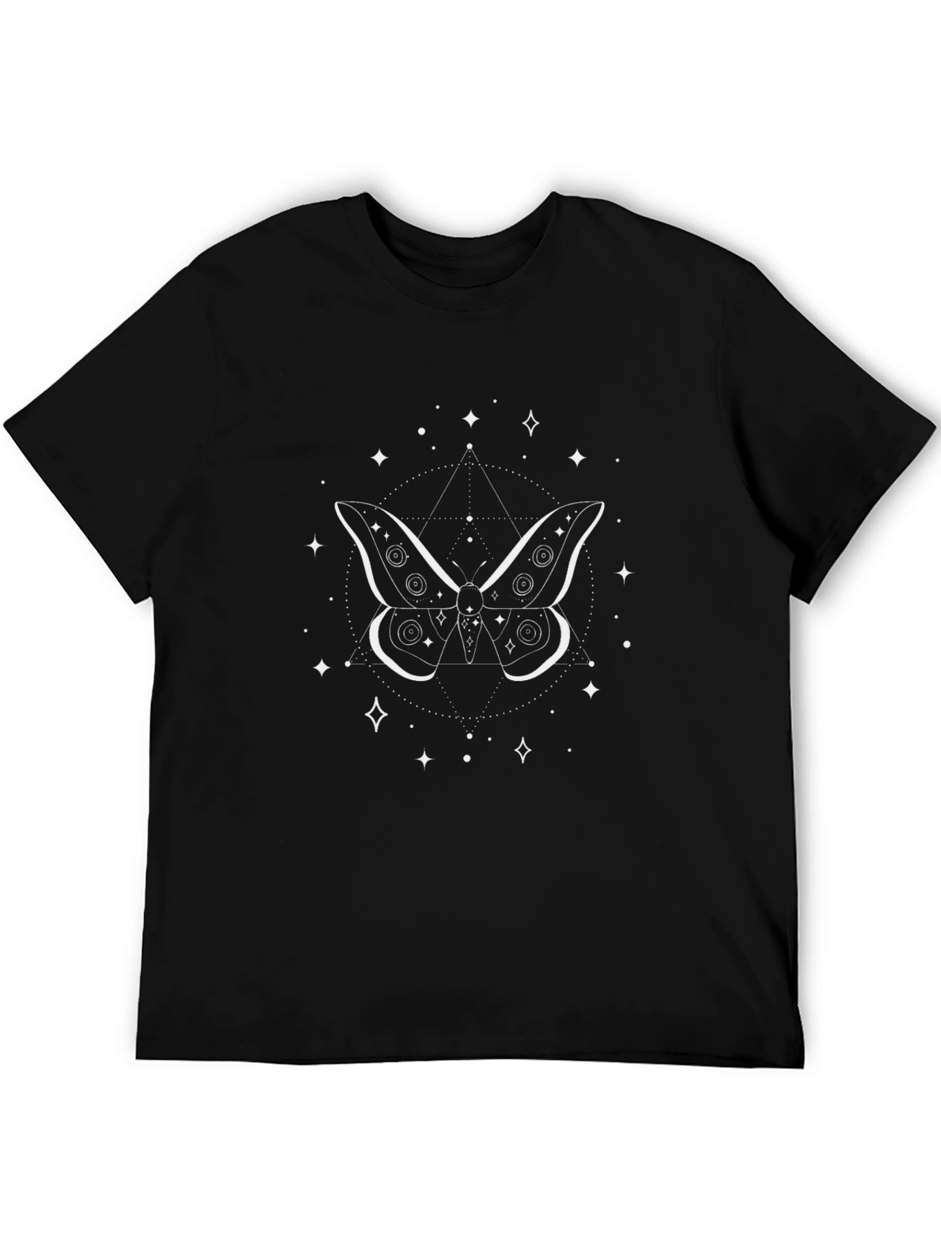 Black Moth Graphic Tee - Celestial Style