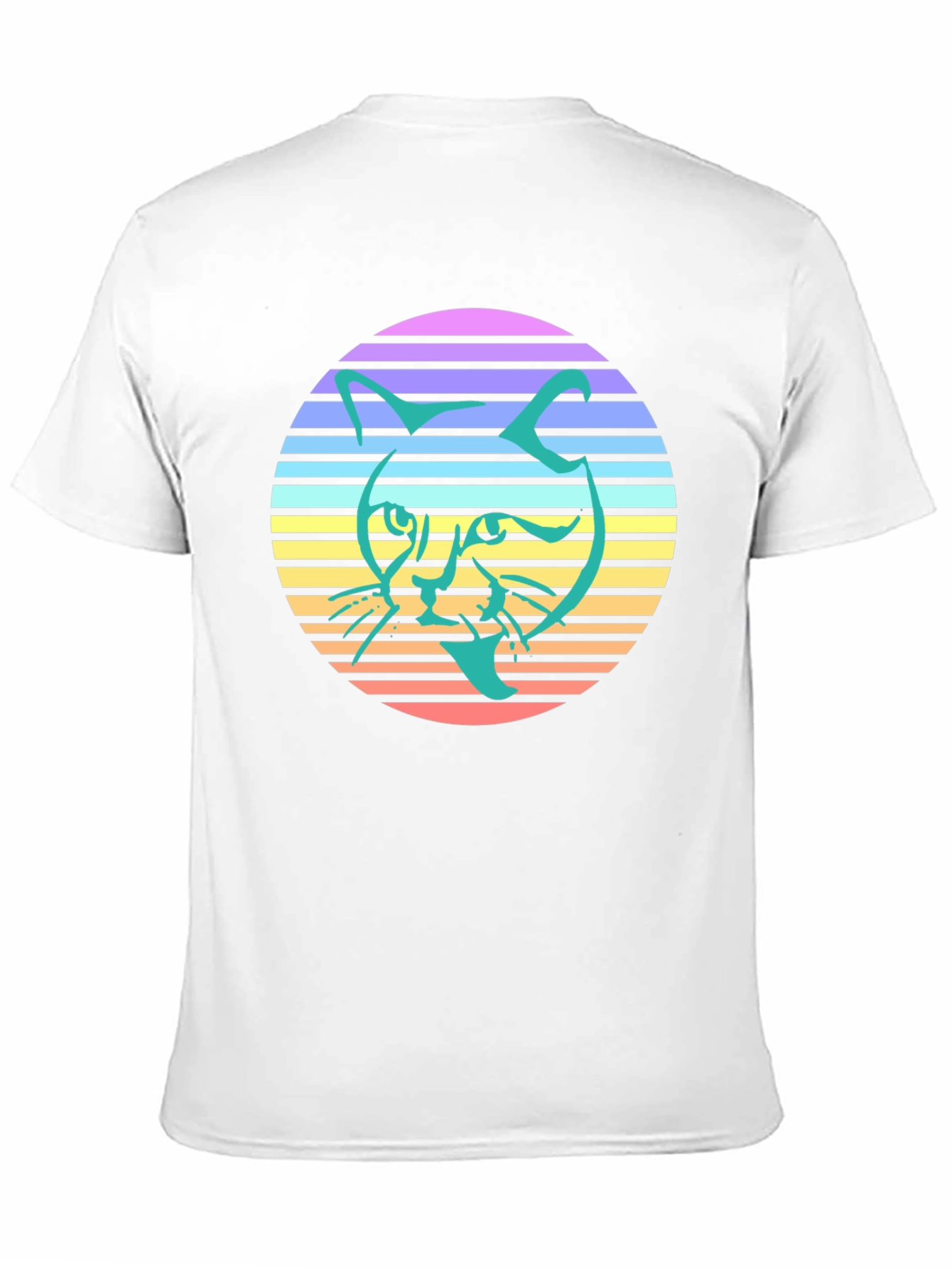 Retro Cat Graphic Tee - Stylish Black T-Shirt