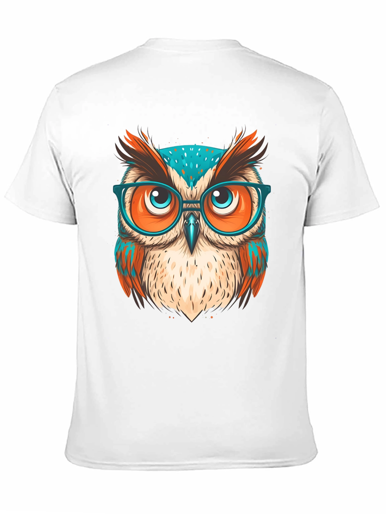 Stylish Owl Graphic T-Shirt - Black