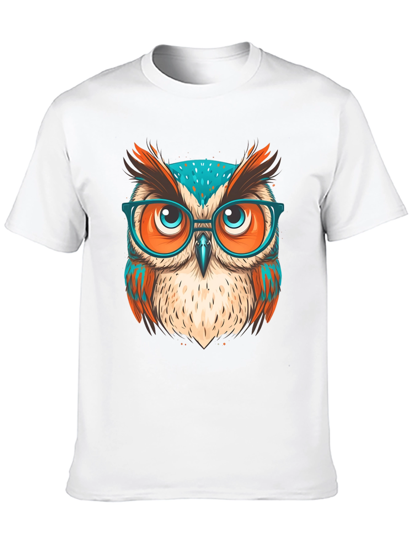 Stylish Owl Graphic T-Shirt - Black