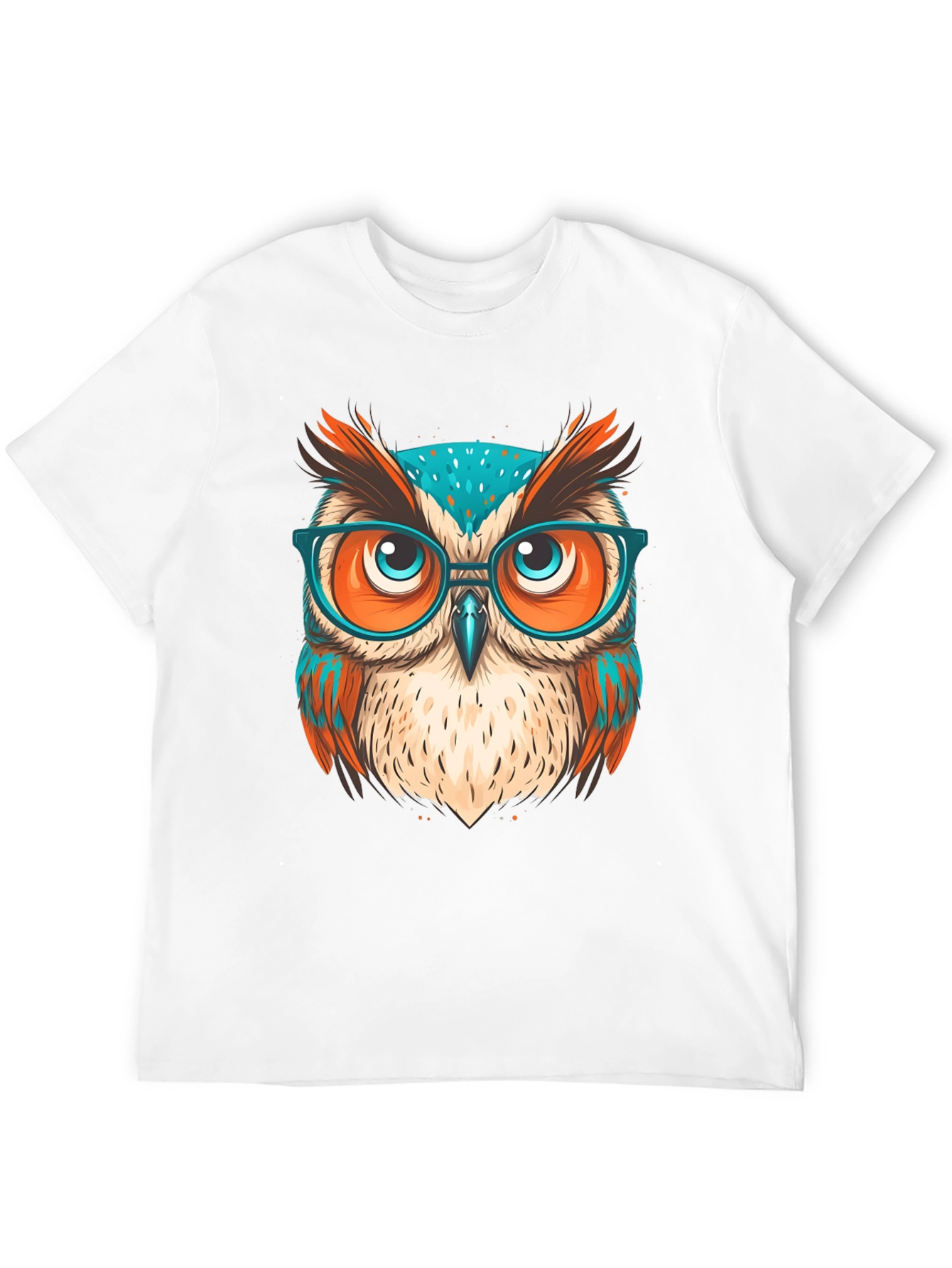 Stylish Owl Graphic T-Shirt - Black