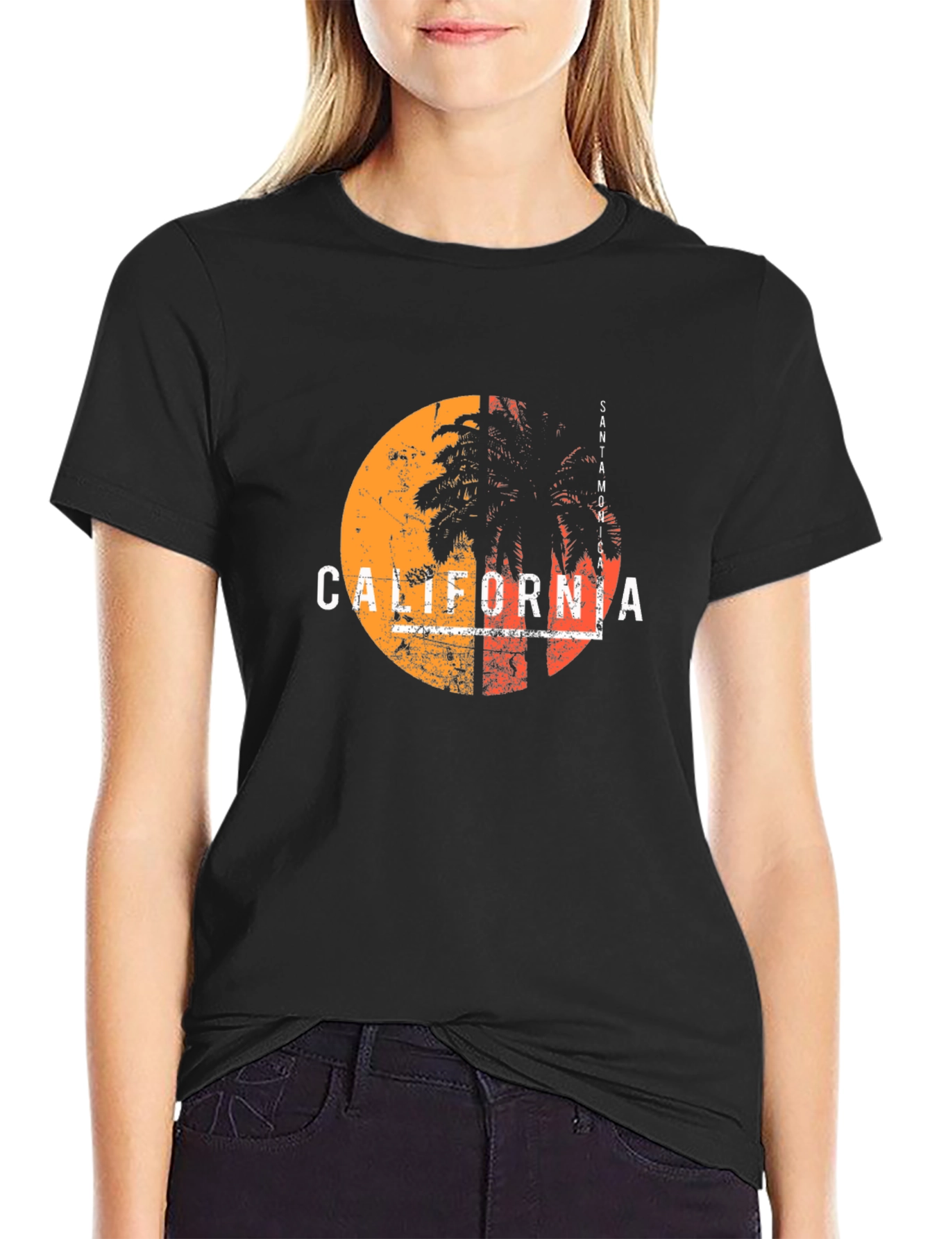 California Palm Graphic T-Shirt - Retro Style