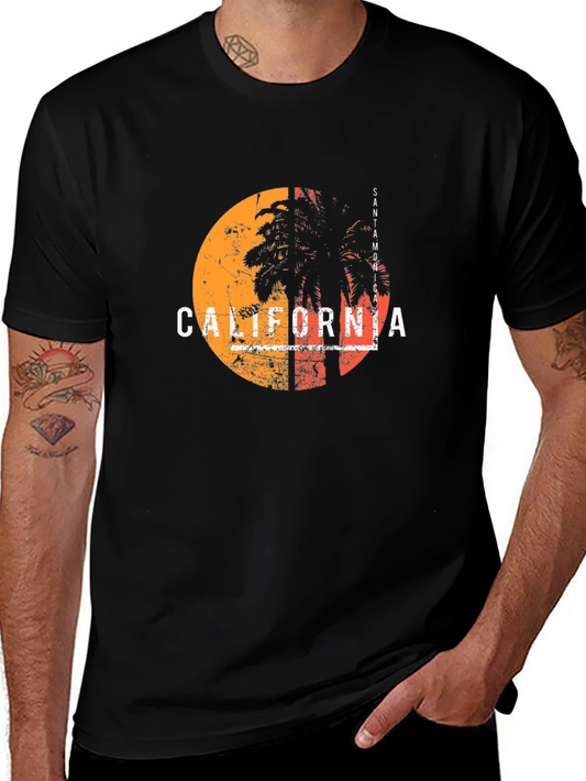 California Palm Graphic T-Shirt - Retro Style