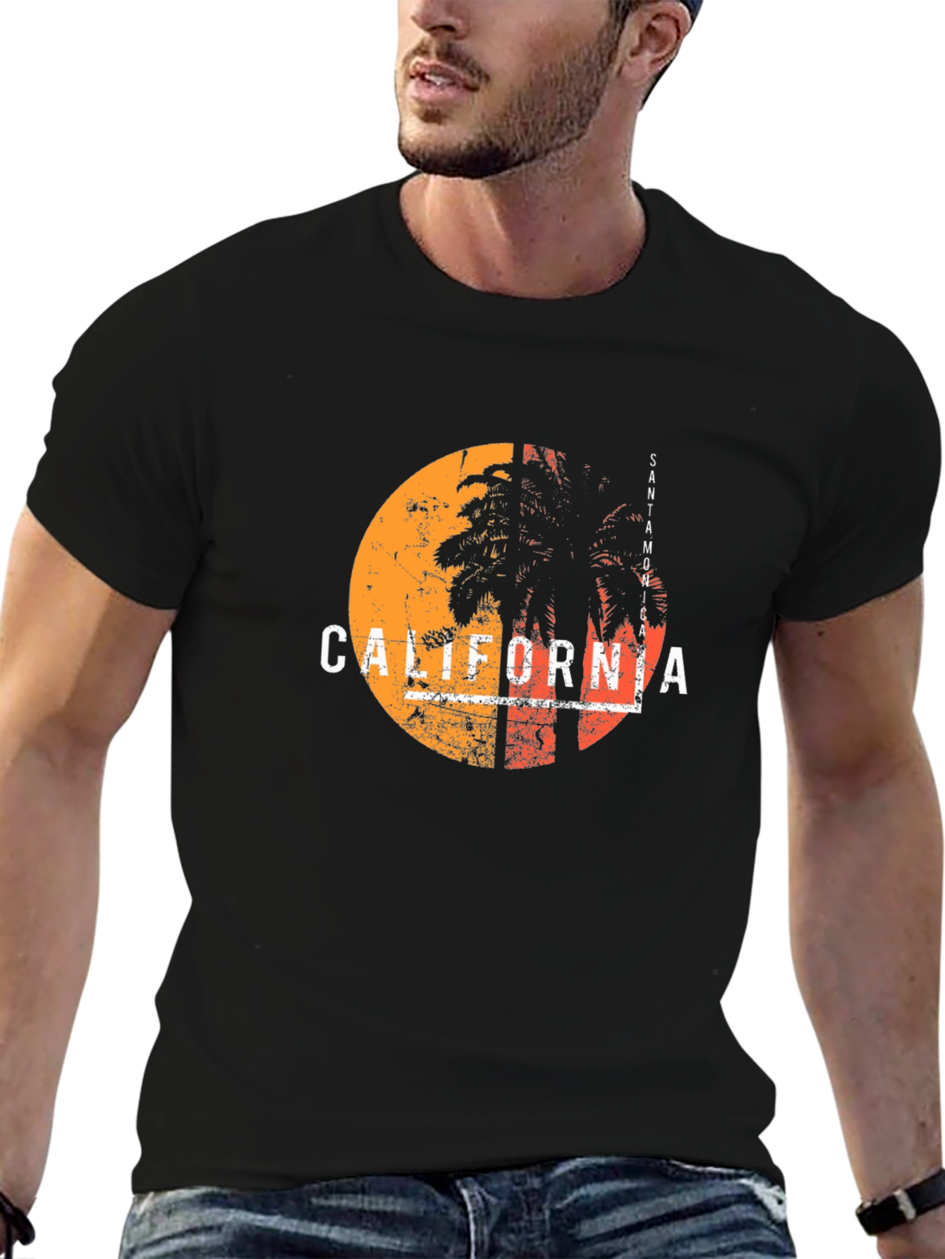 California Palm Graphic T-Shirt - Retro Style