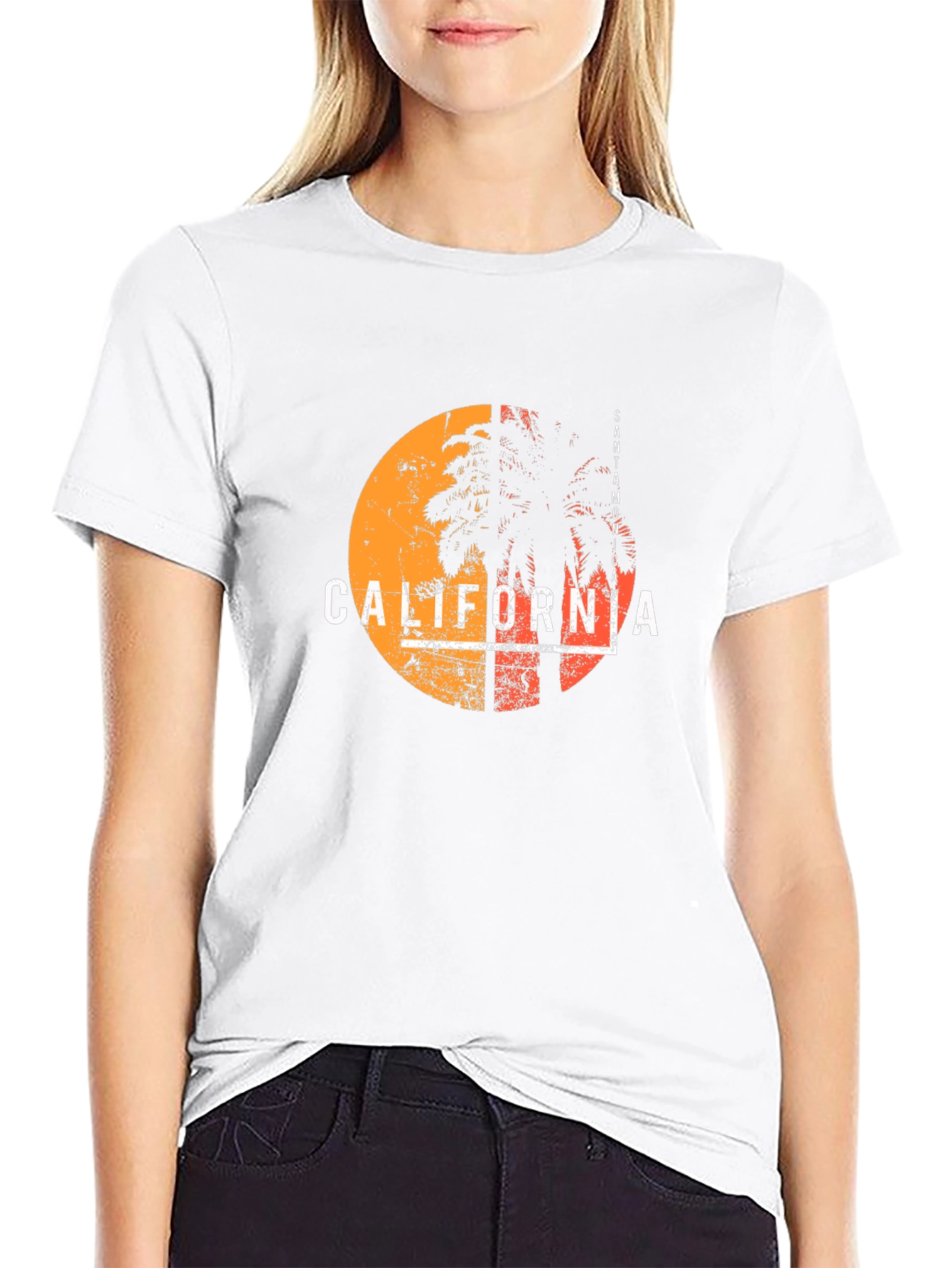 California Palm Graphic T-Shirt - Retro Style