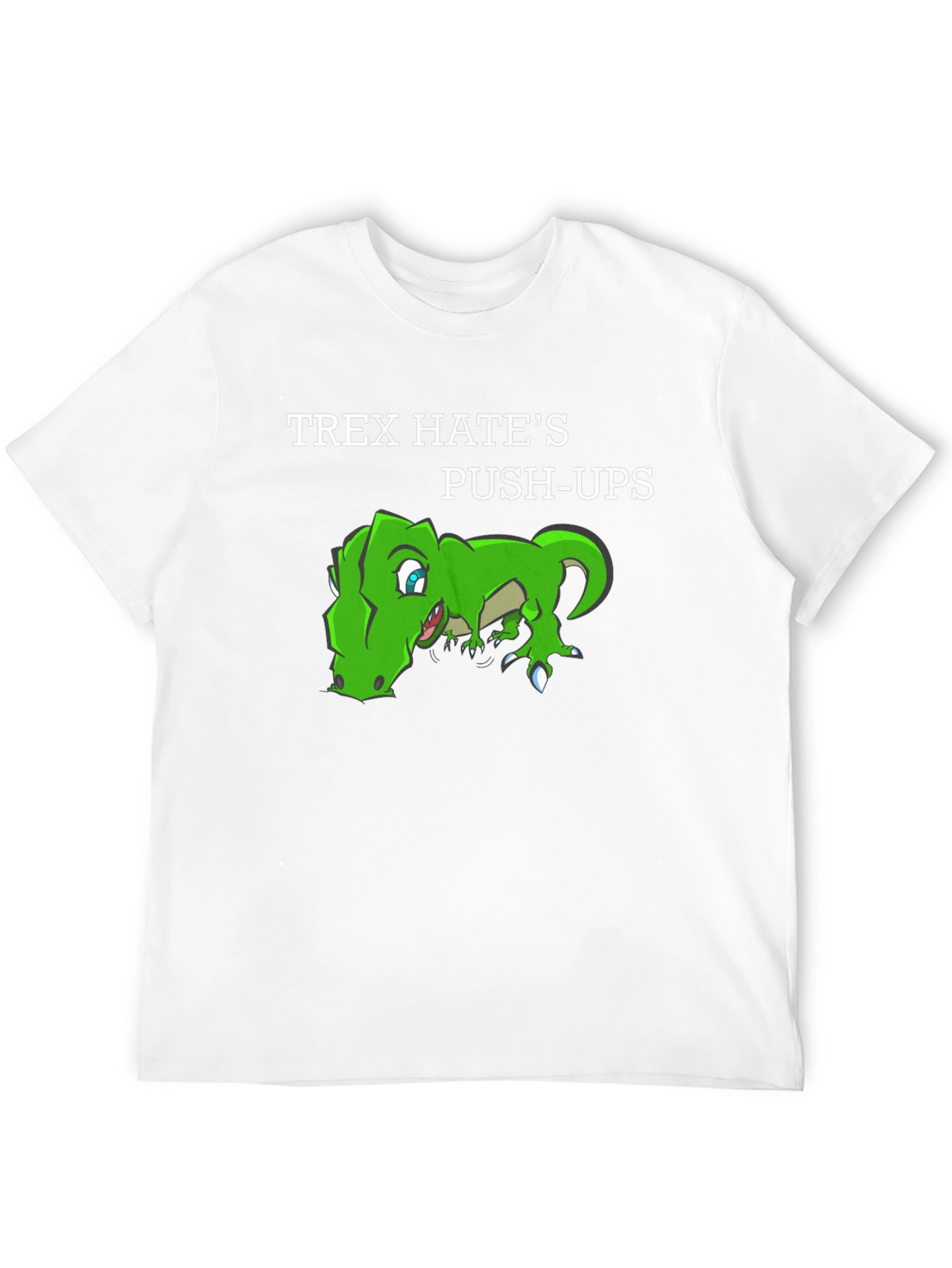 T-Rex Hates Push-Ups Graphic T-Shirt