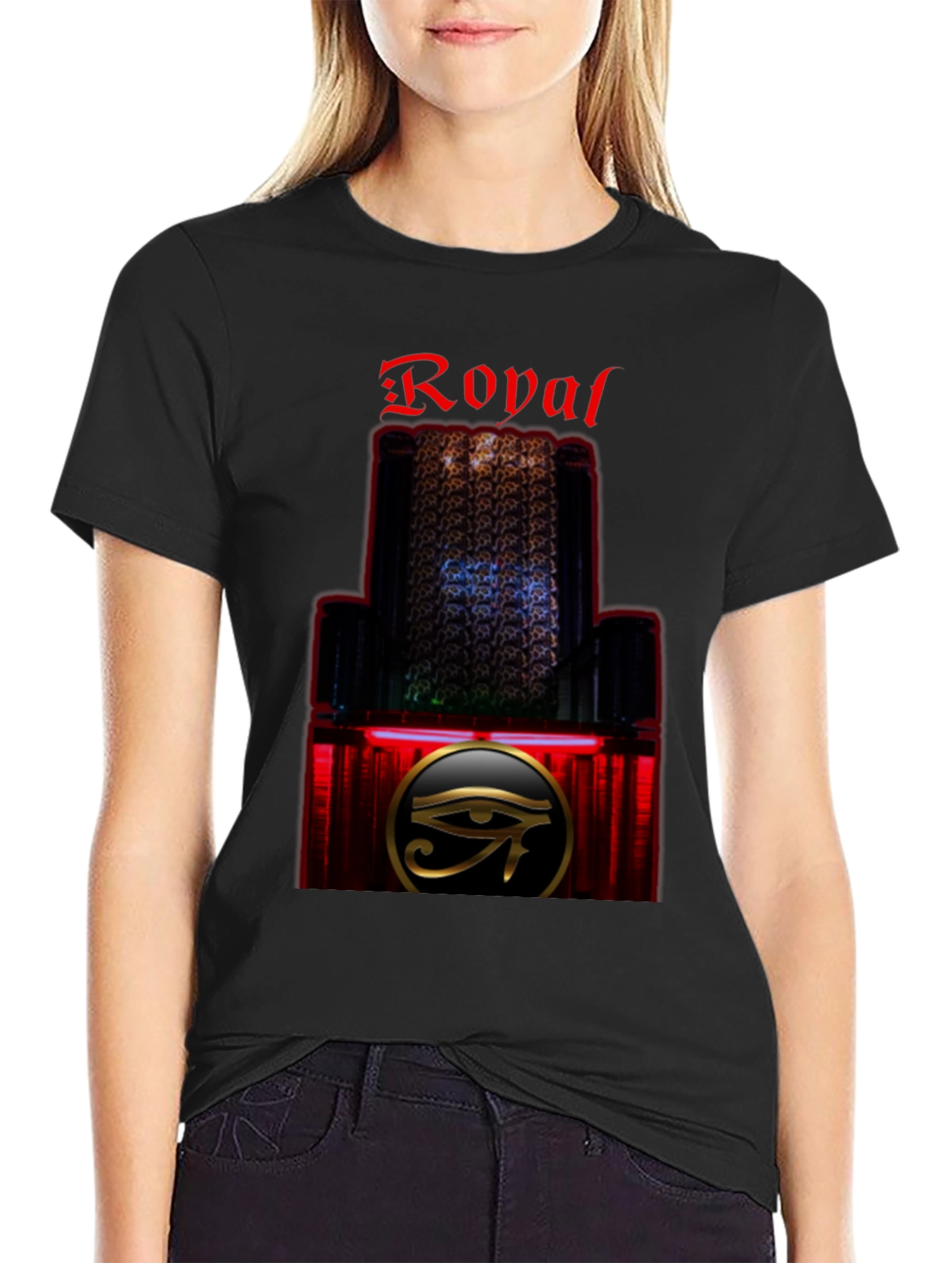 Royal Eye Graphic T-Shirt - Stylish Black Tee