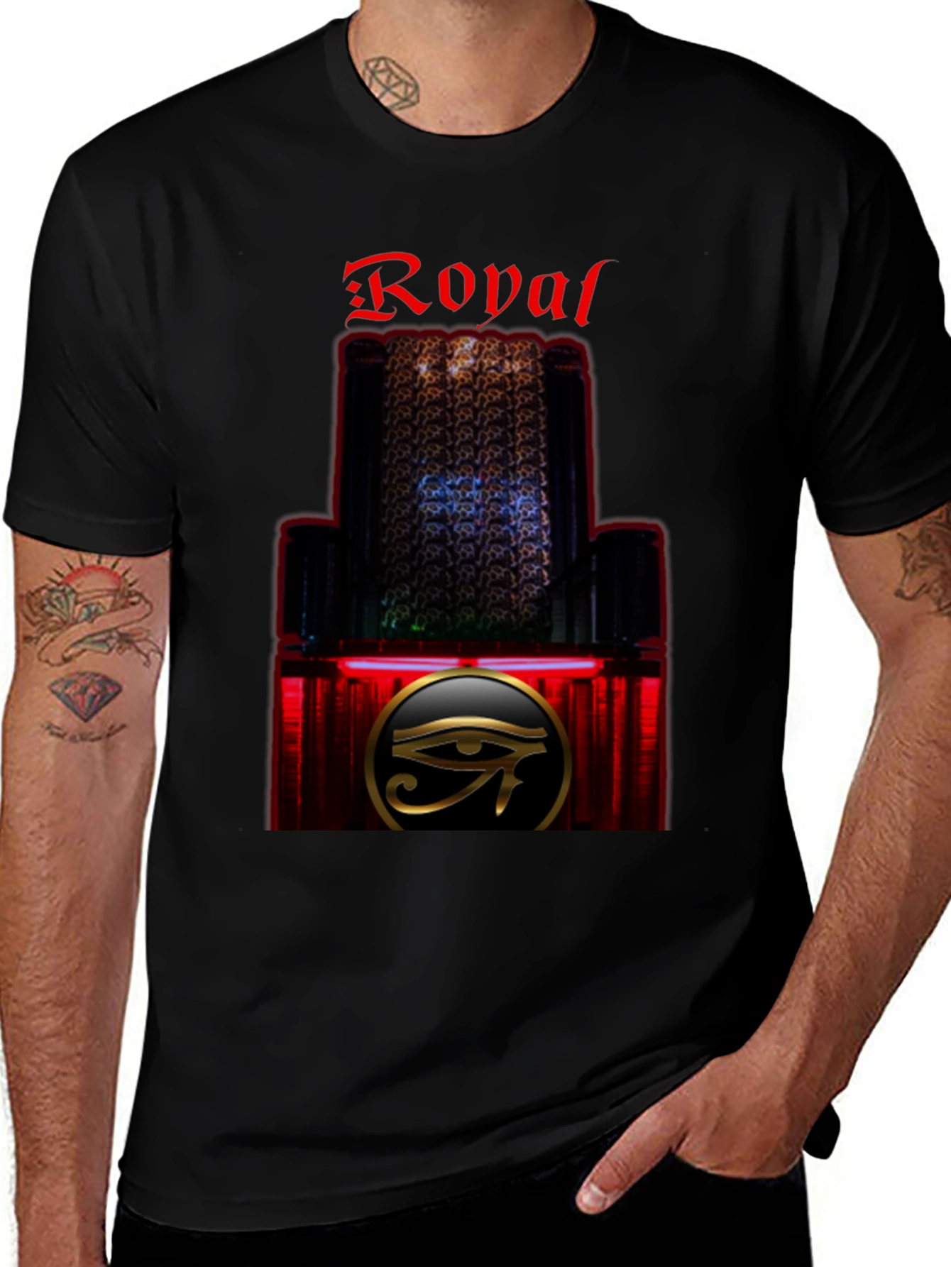 Royal Eye Graphic T-Shirt - Stylish Black Tee