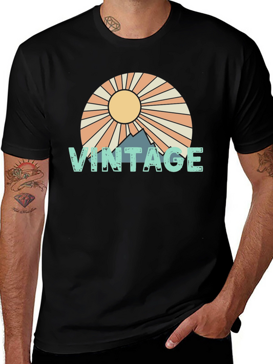 Retro Vintage Mountain Sun T-Shirt