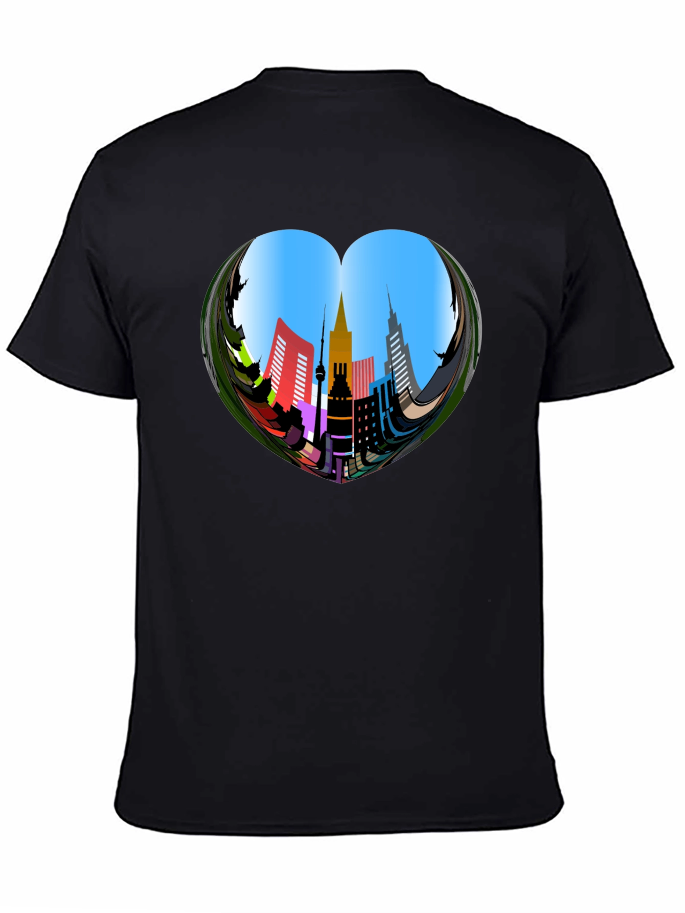 Urban Heart Tee - Cityscape Design