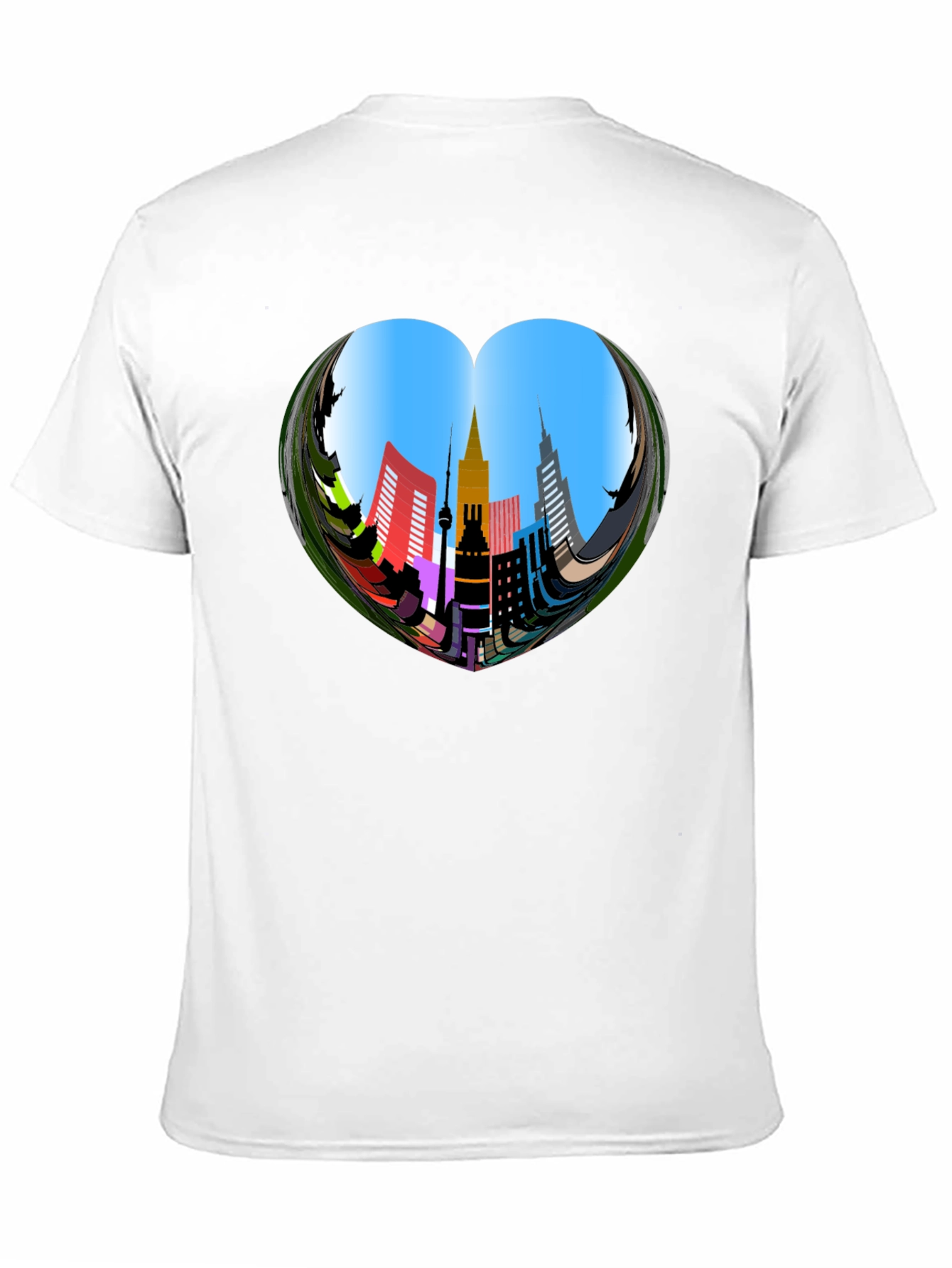 Urban Heart Tee - Cityscape Design
