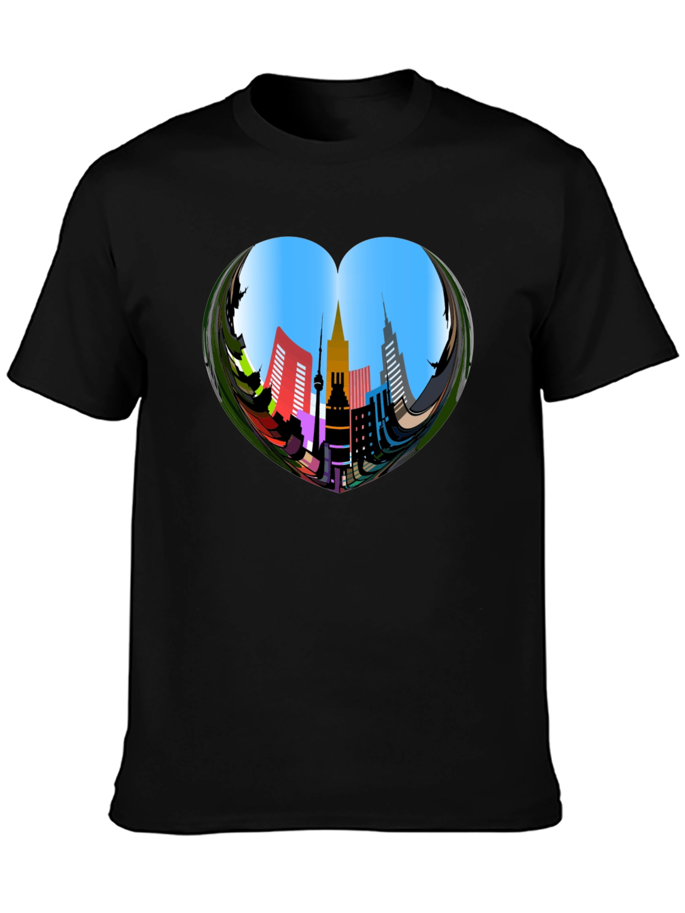 Urban Heart Tee - Cityscape Design