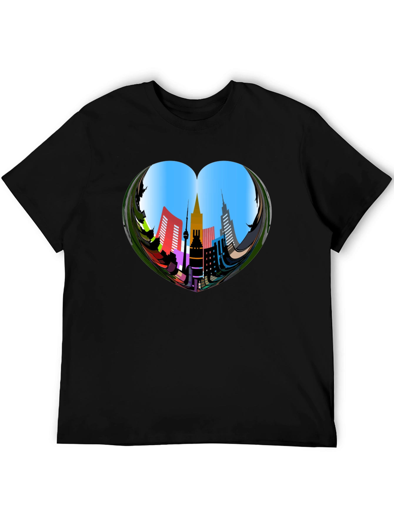 Urban Heart Tee - Cityscape Design