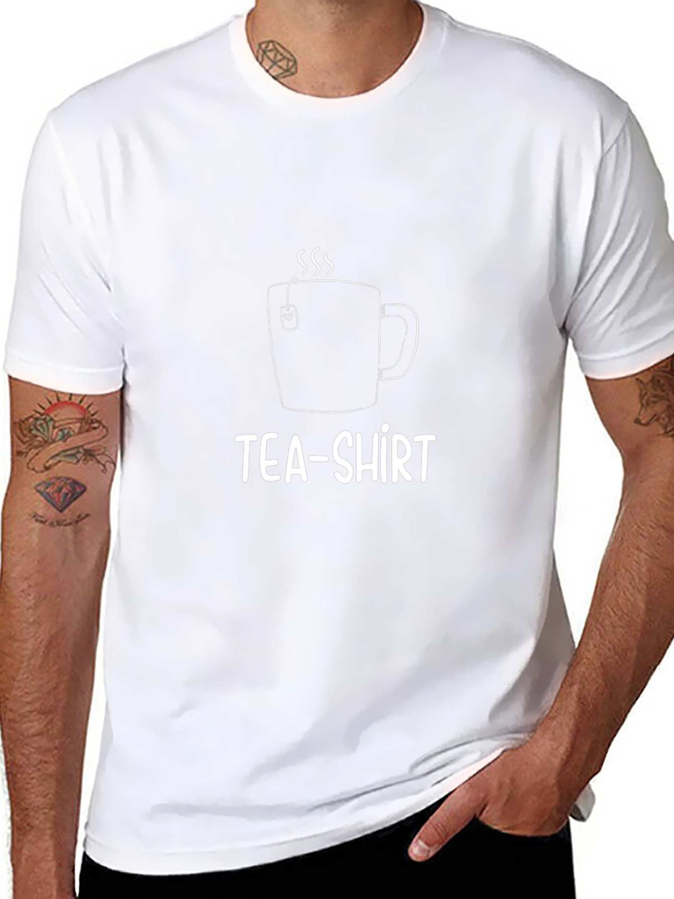 TEA-Shirt Graphic Tee - Novelty Black T-Shirt