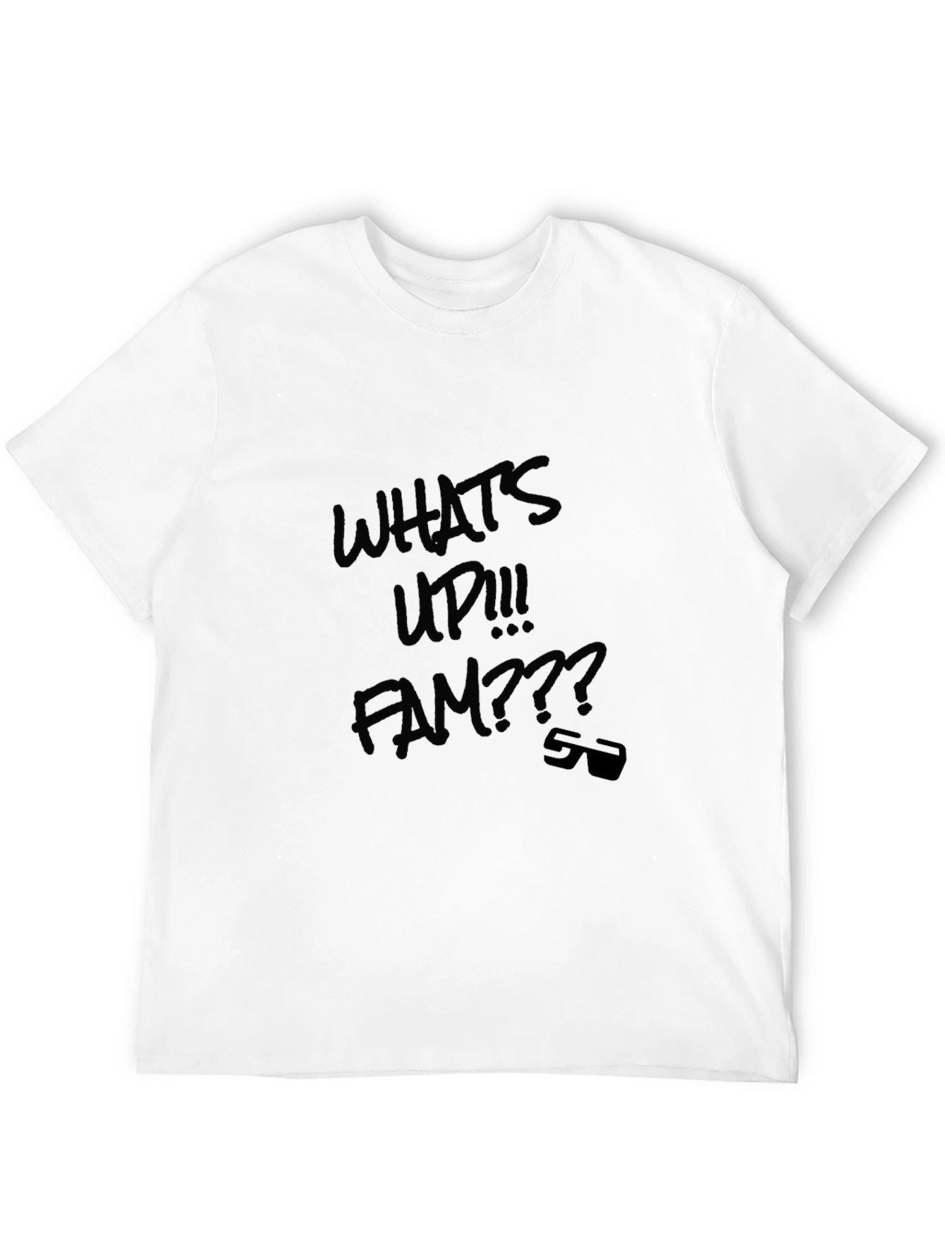 Whats Up Fam Black Graphic Tee