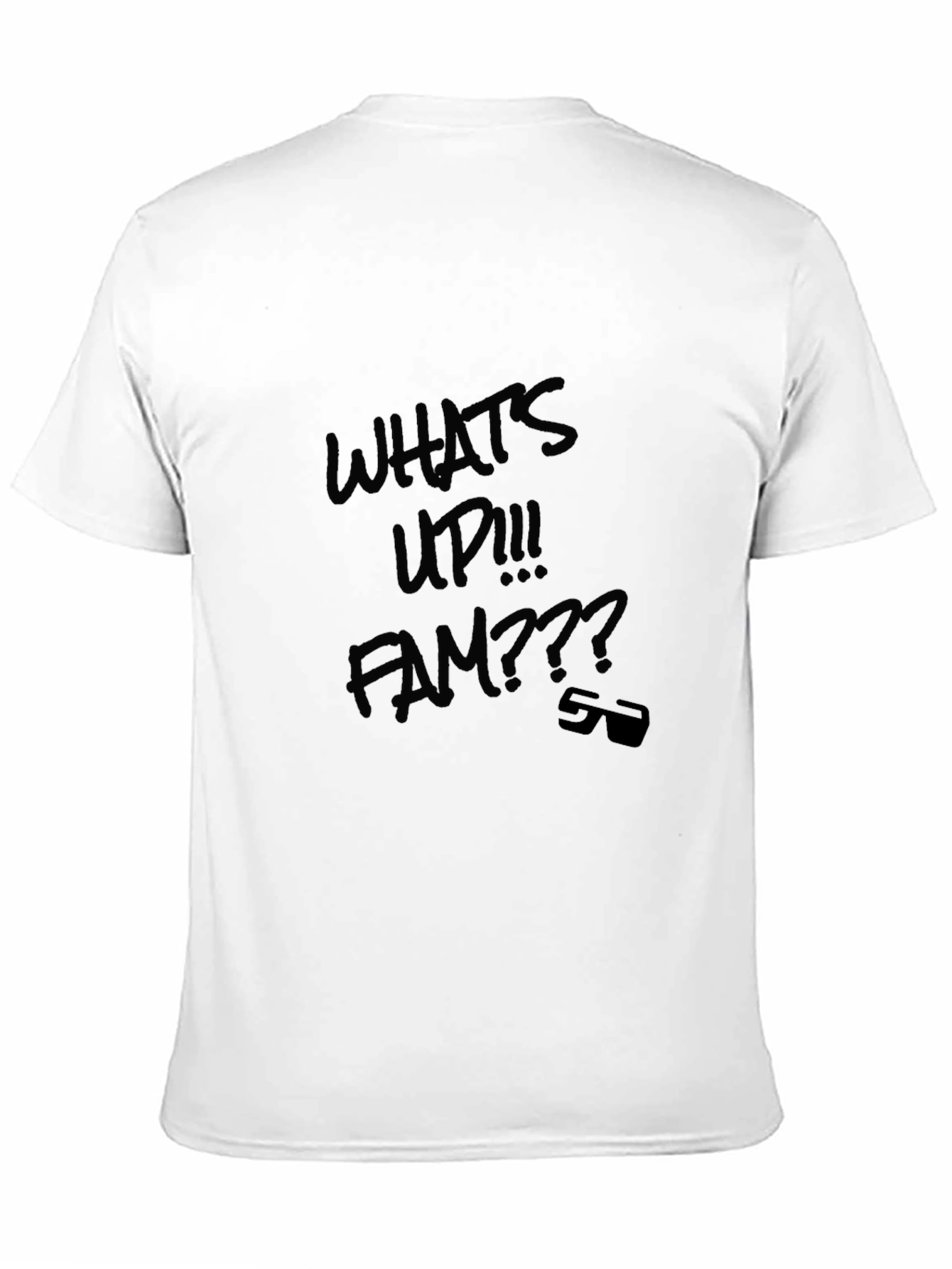 Whats Up Fam Black Graphic Tee