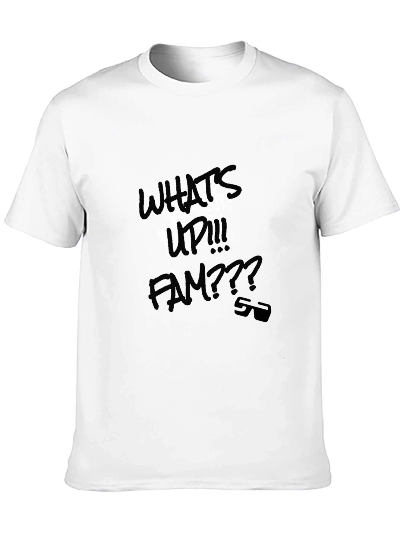 Whats Up Fam Black Graphic Tee