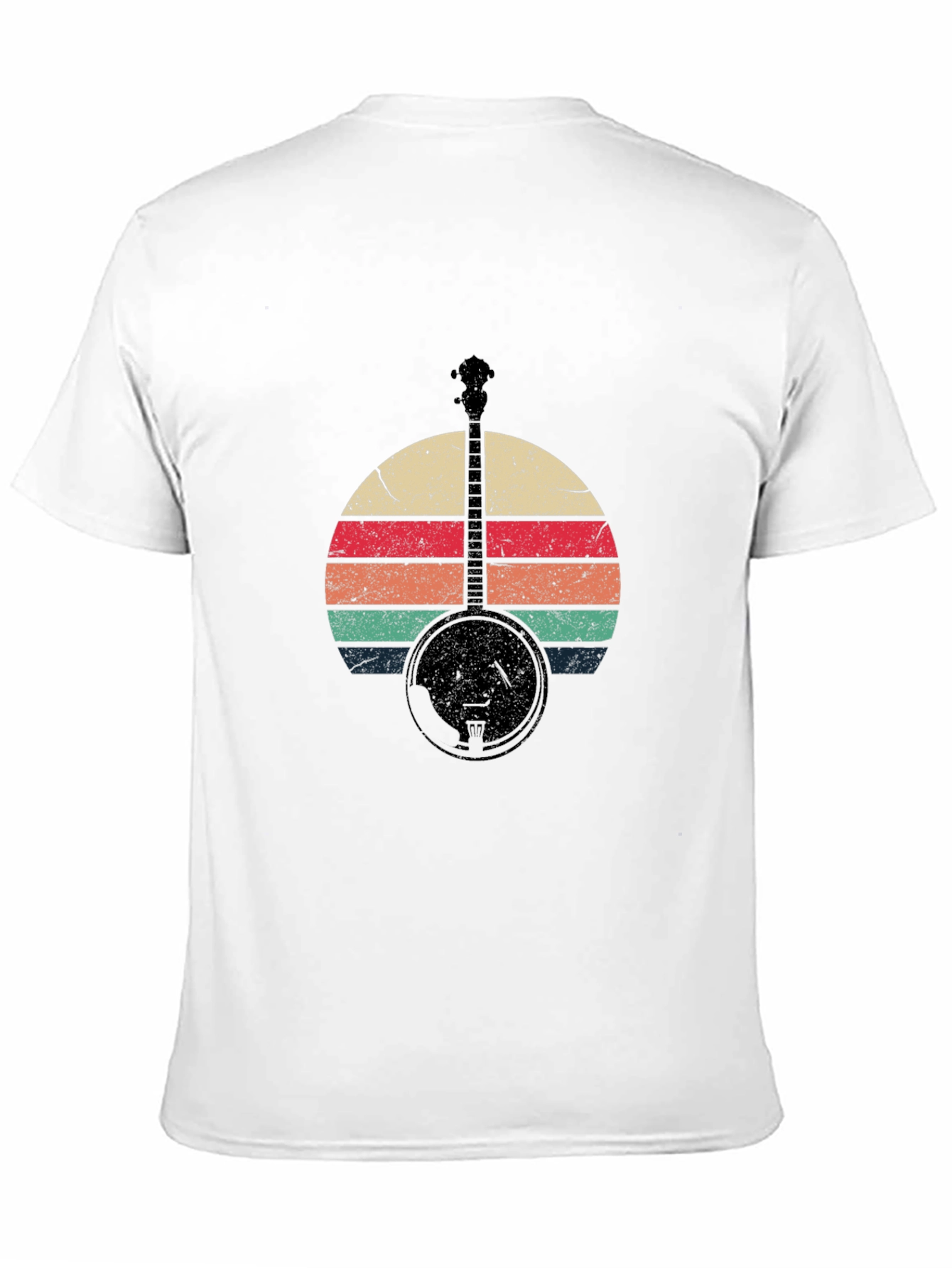 Retro Banjo Sunset Graphic T-Shirt