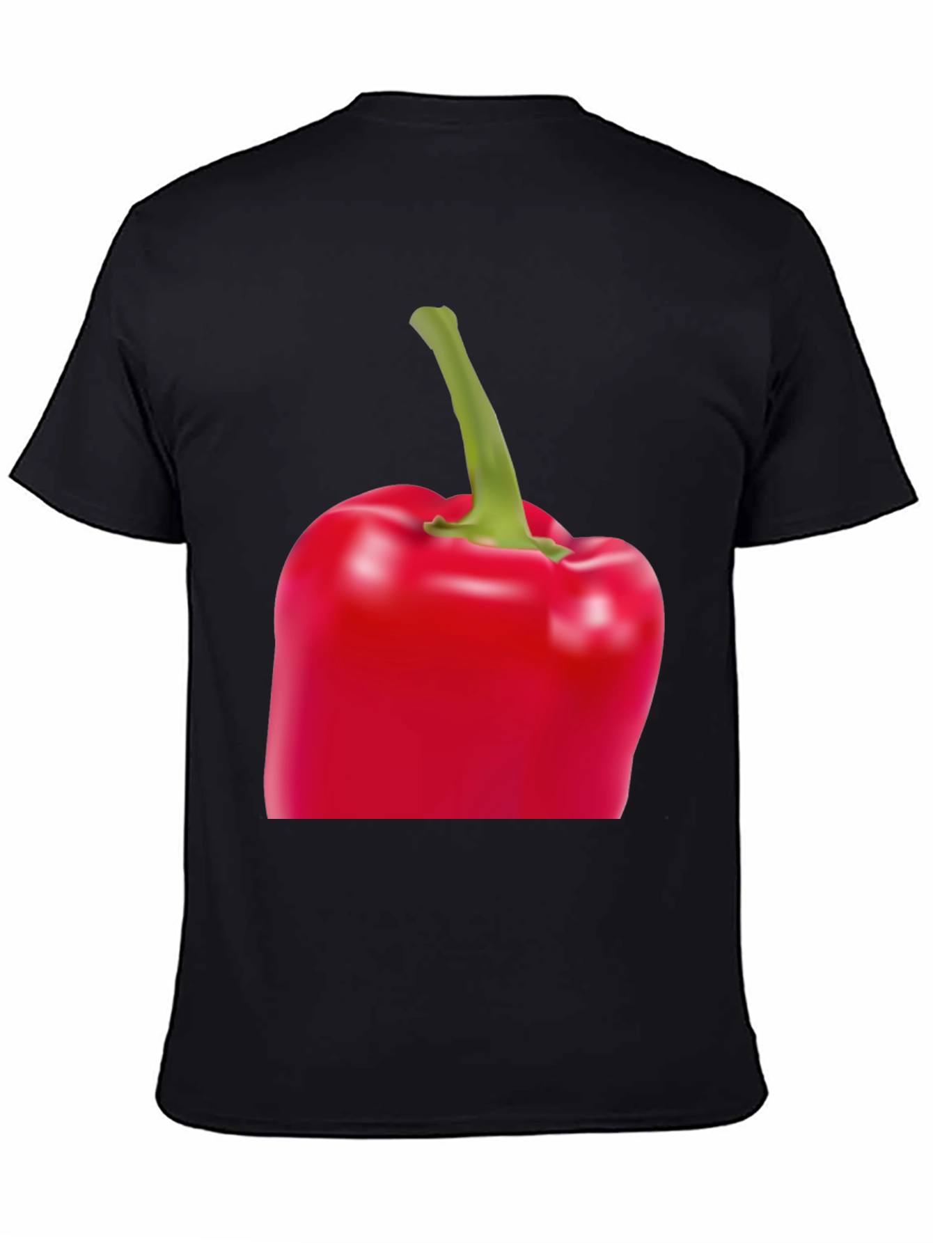 Red Bell Pepper Graphic Tee - Unisex Black T-Shirt