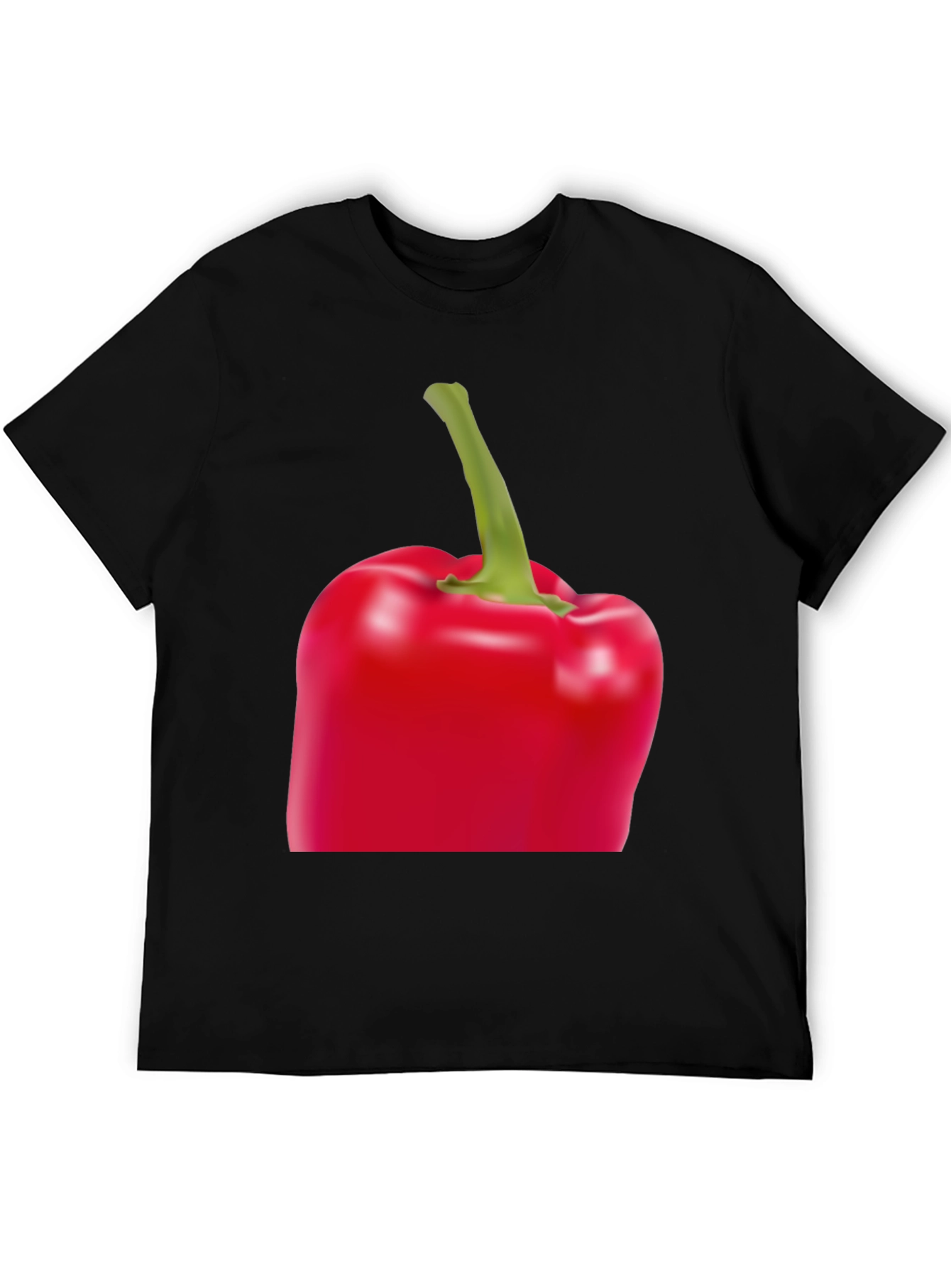 Red Bell Pepper Graphic Tee - Unisex Black T-Shirt
