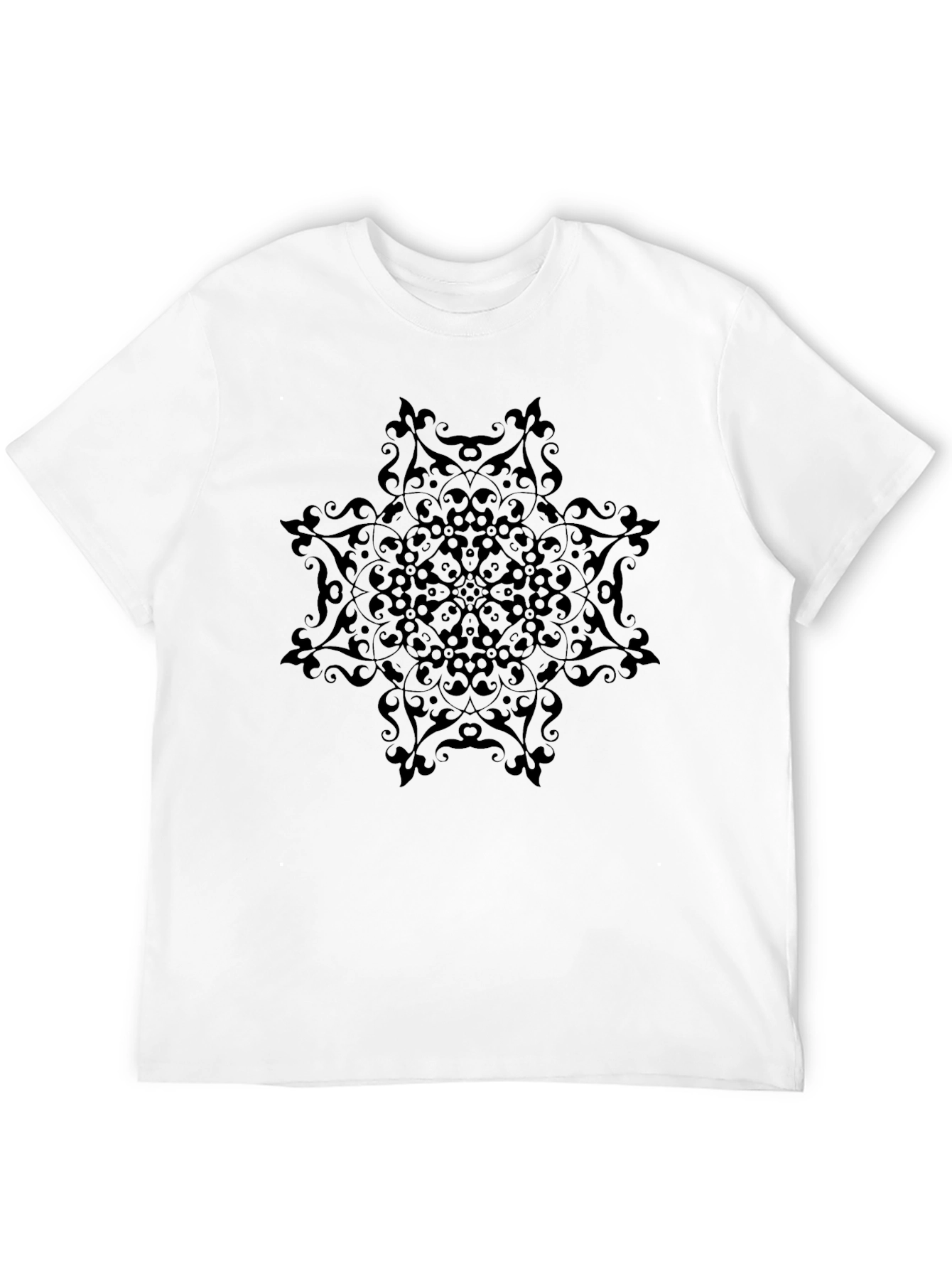 Black Mandala Graphic T-Shirt - Stylish Menswear