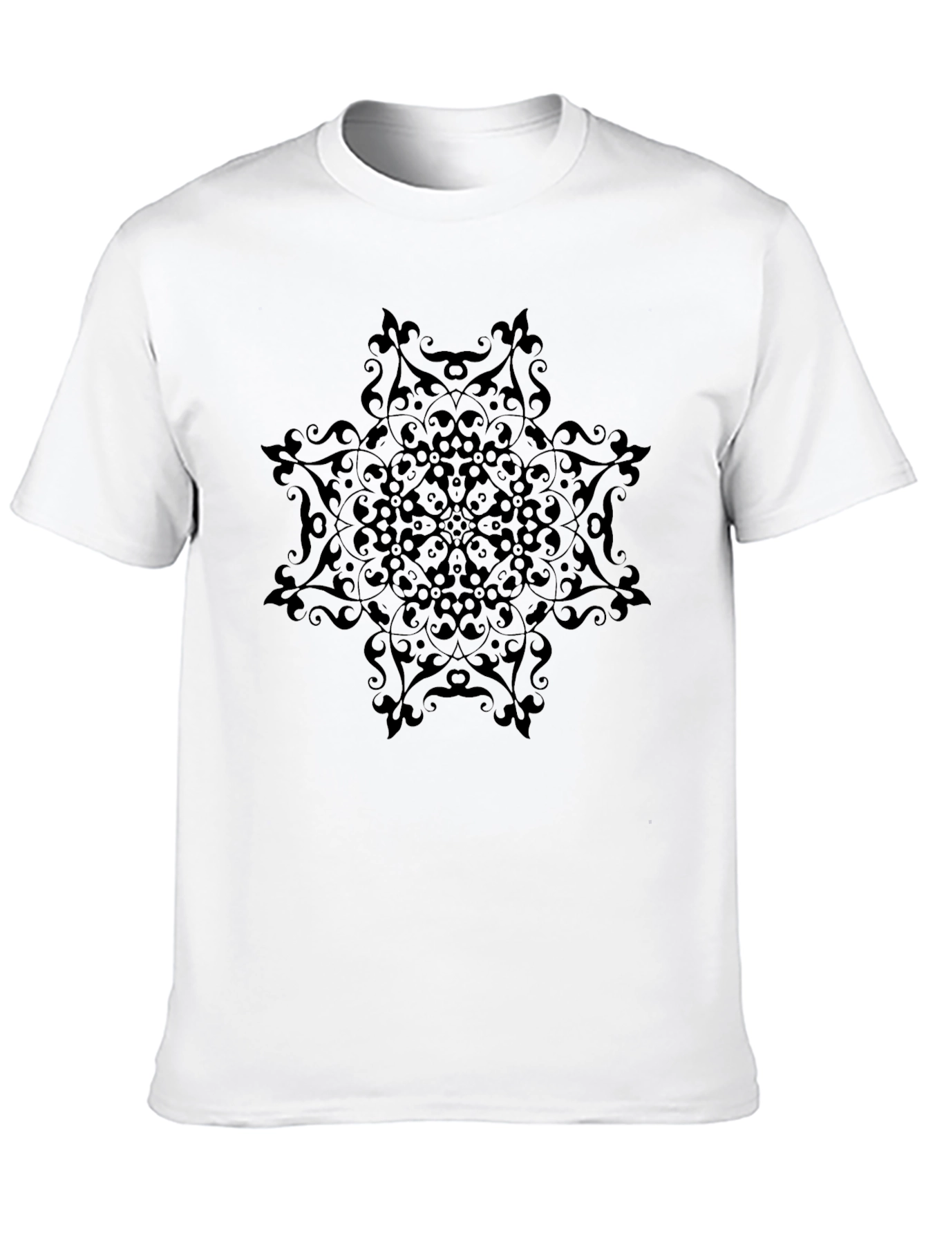 Black Mandala Graphic T-Shirt - Stylish Menswear